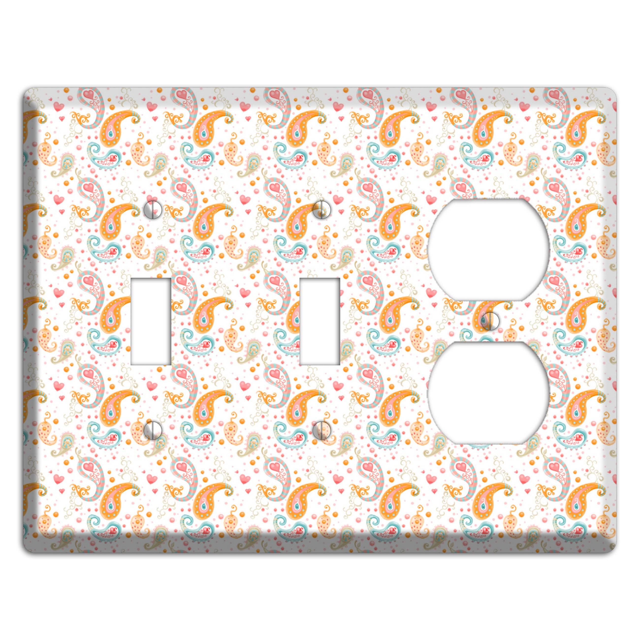 Small Paisley 2 Toggle / Duplex Wallplate