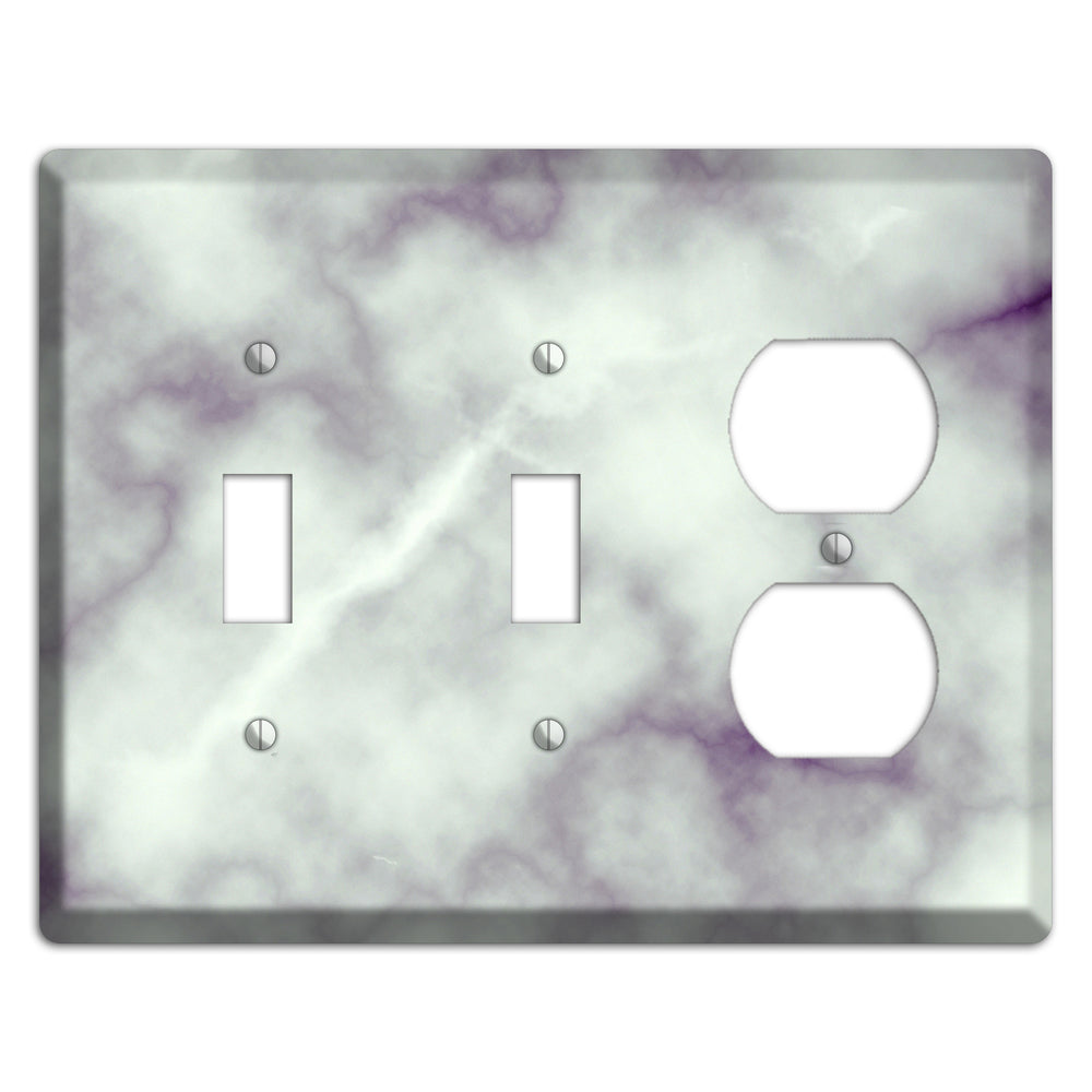 Gray Nurse Marble 2 Toggle / Duplex Wallplate