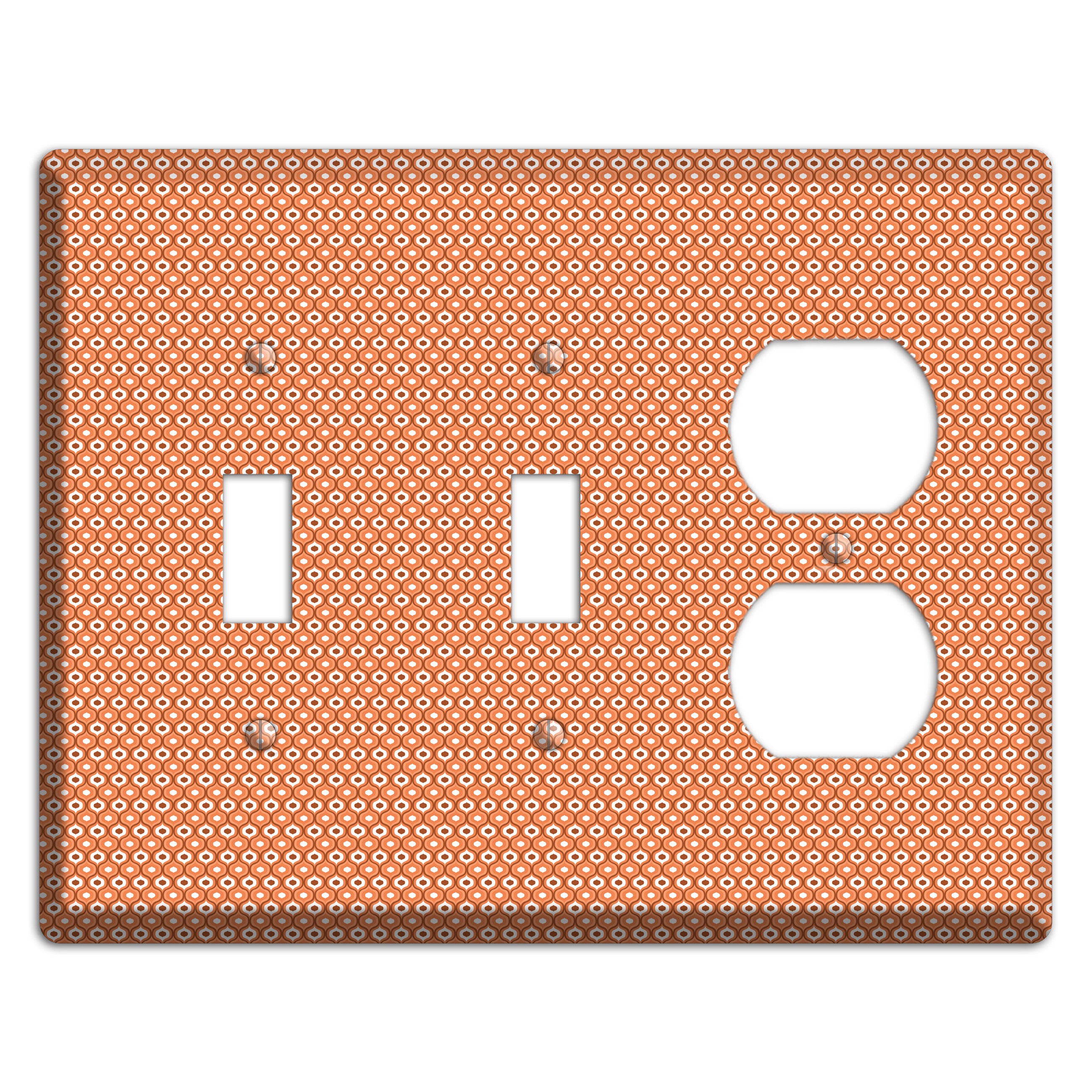 Coral Tiny Double Scallop 2 Toggle / Duplex Wallplate