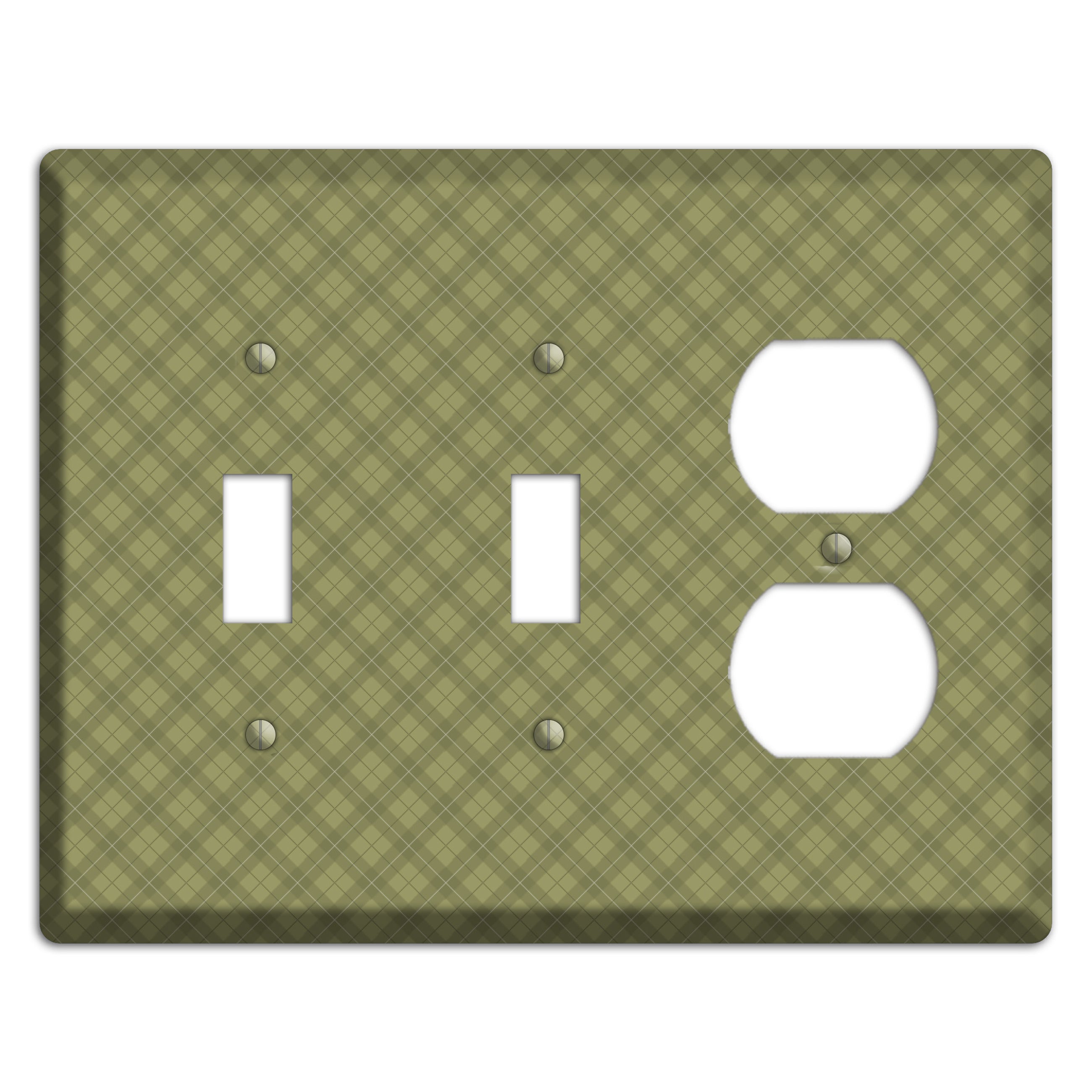 Green Plaid 2 Toggle / Duplex Wallplate