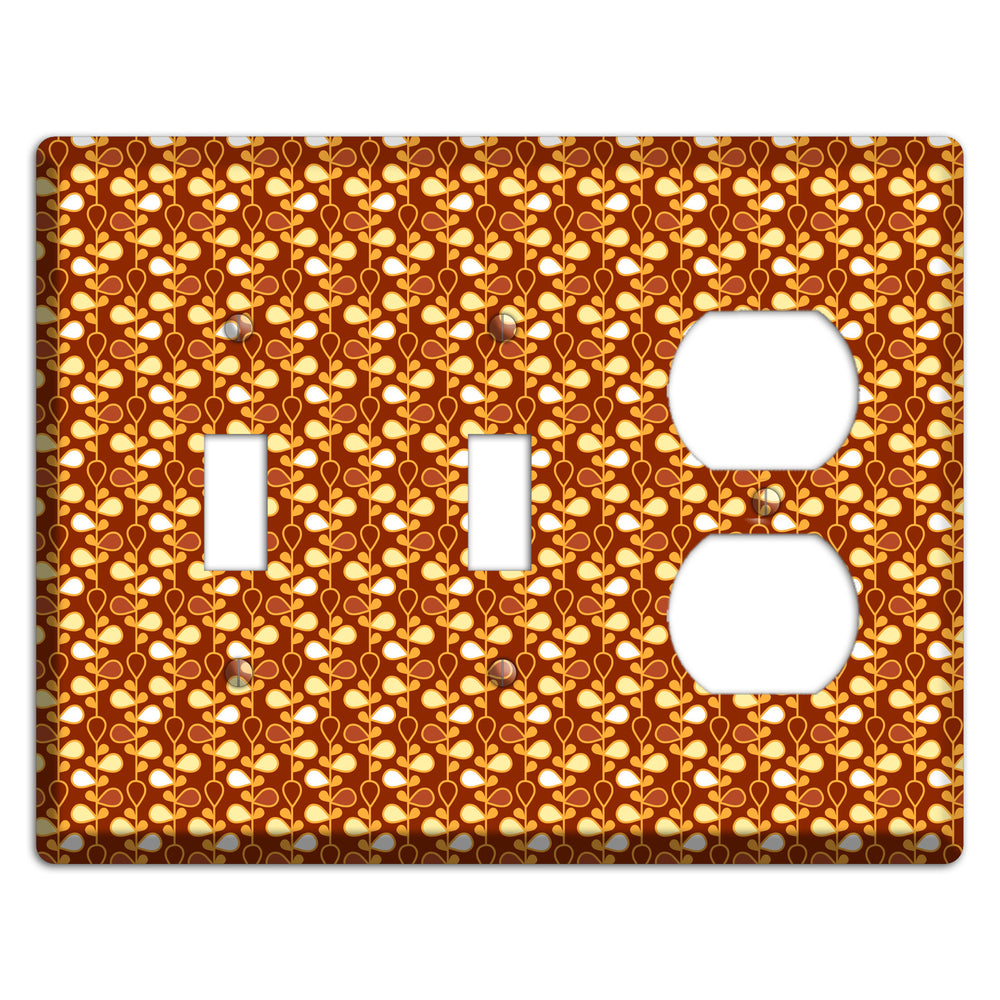Maroon Teardrop Vine 2 Toggle / Duplex Wallplate