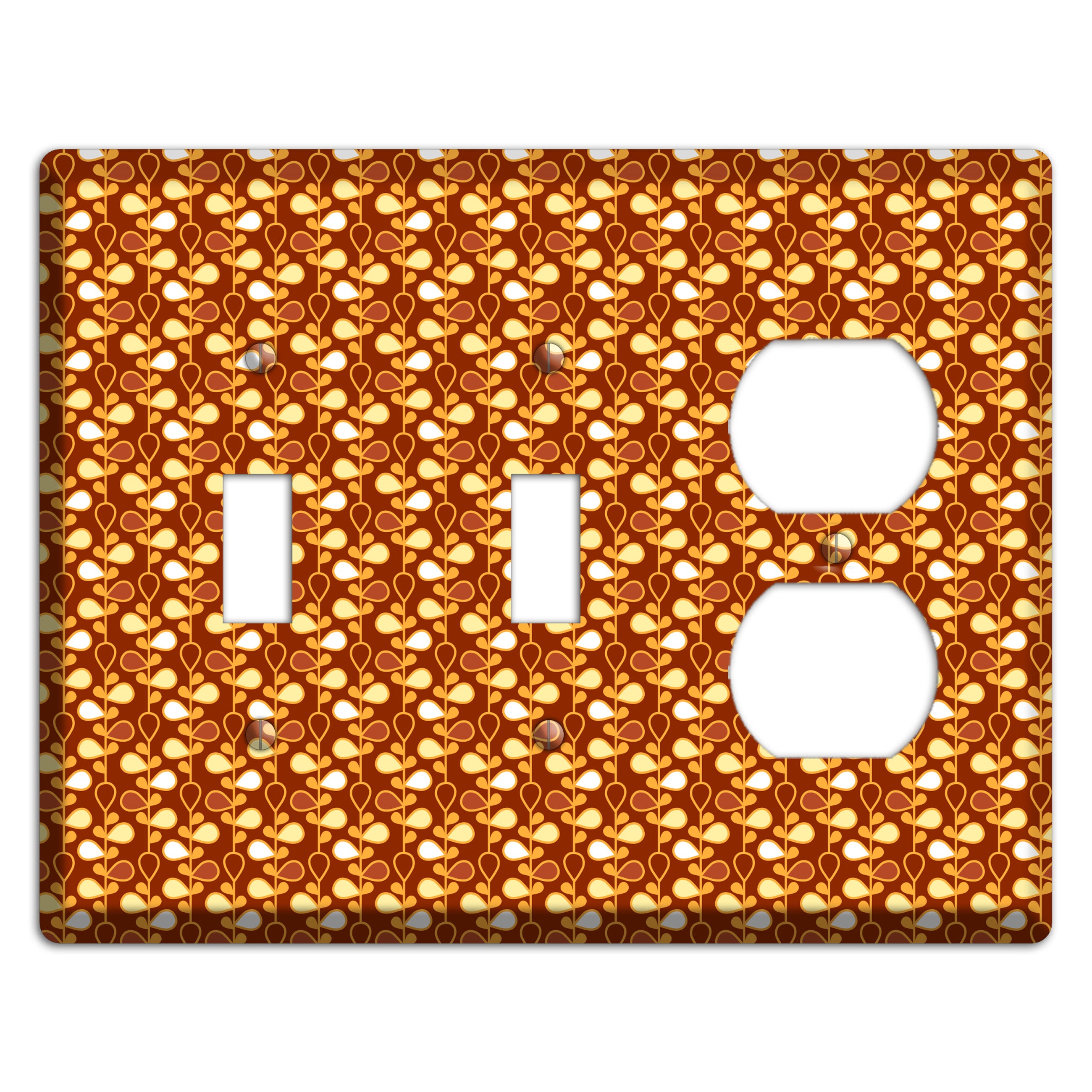 Maroon Teardrop Vine 2 Toggle / Duplex Wallplate
