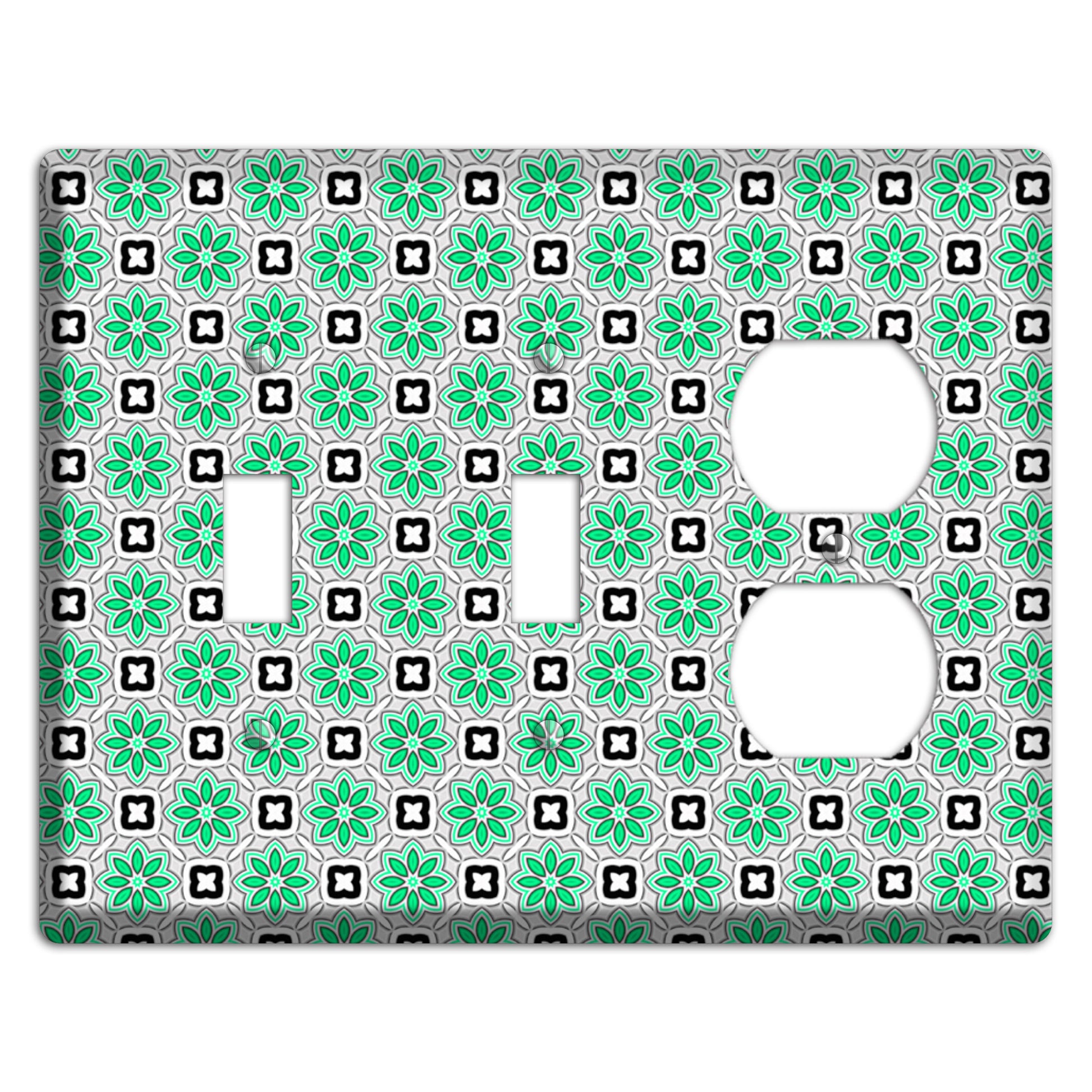 Green Foulard 6 2 Toggle / Duplex Wallplate