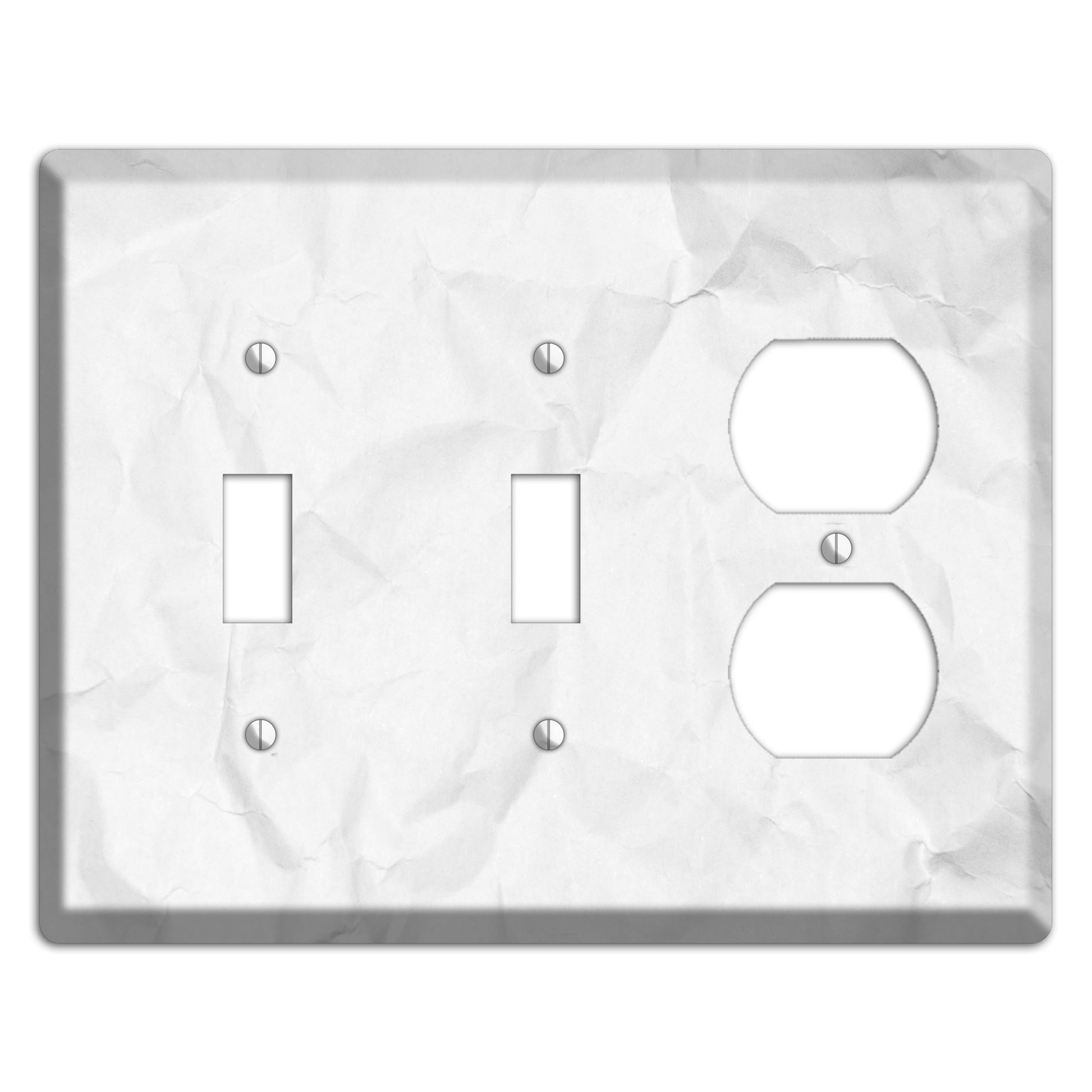 Seashell Crinkled Paper 2 Toggle / Duplex Wallplate