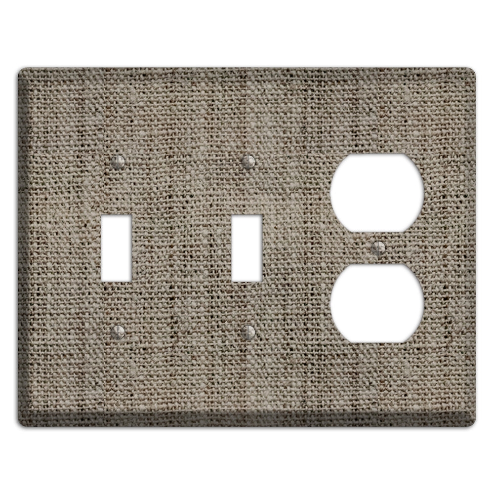 Makara Burlap 2 Toggle / Duplex Wallplate