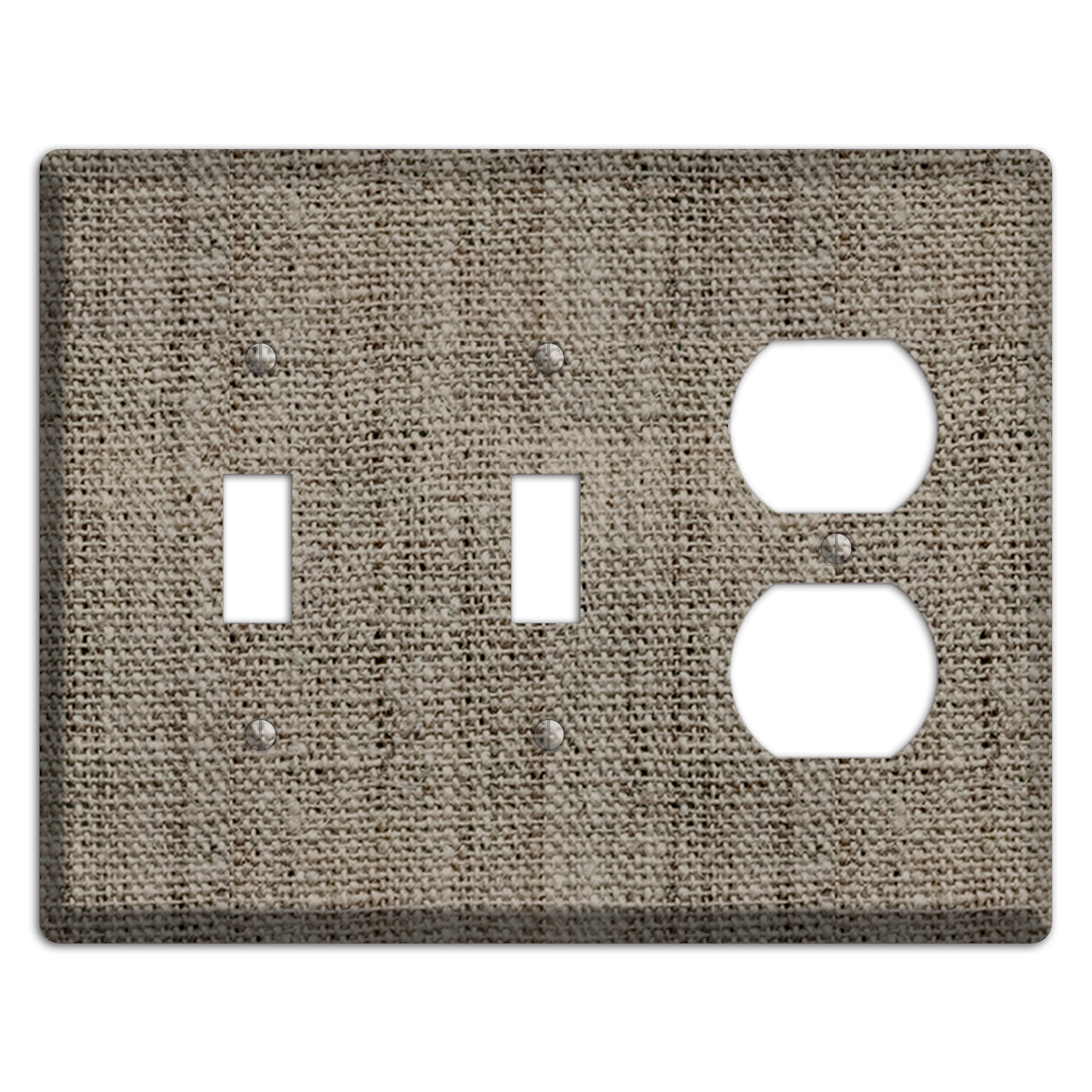Makara Burlap 2 Toggle / Duplex Wallplate