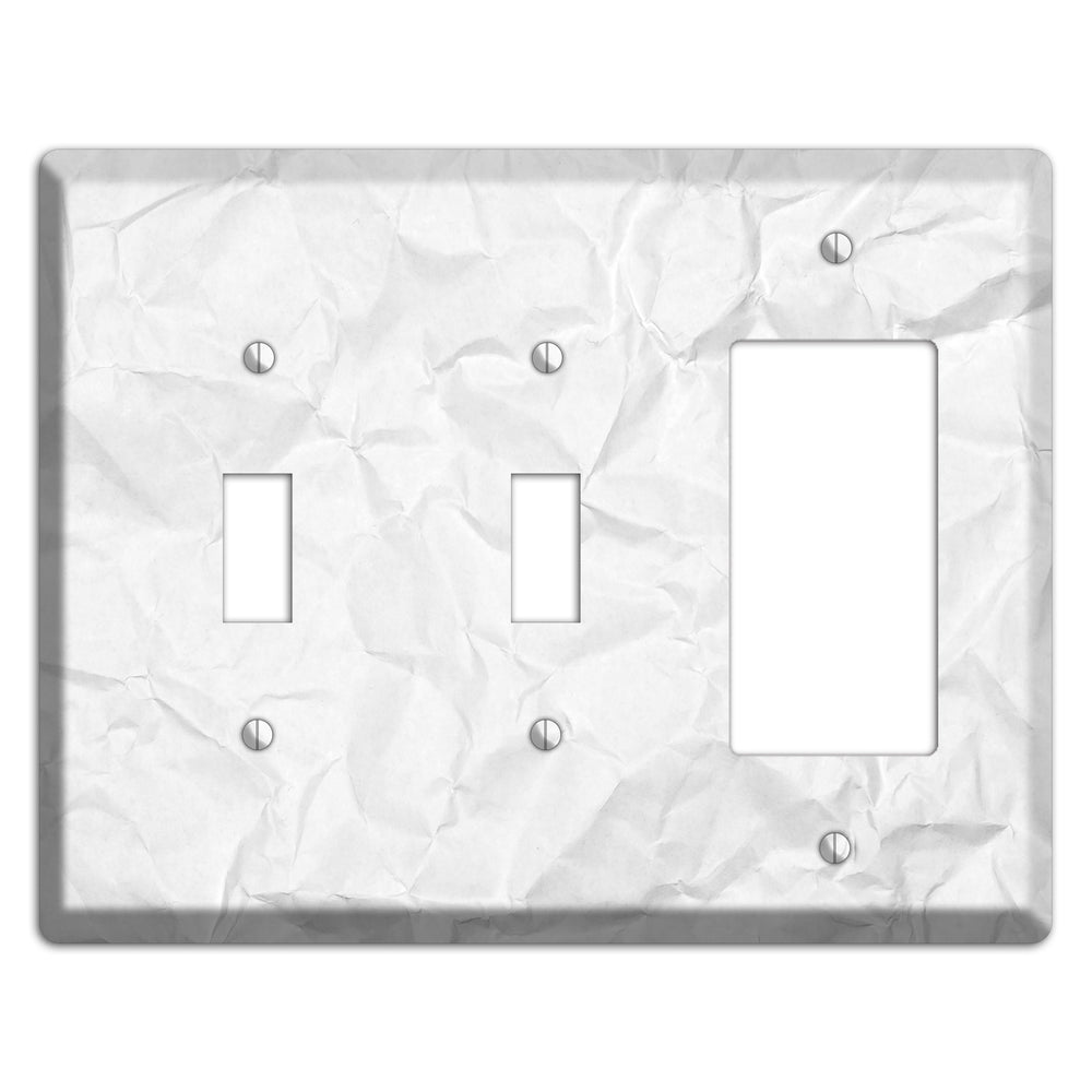 Concrete Crinkled Paper 2 Toggle / Rocker Wallplate