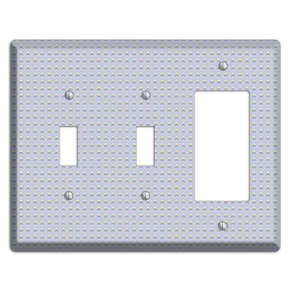 Grey Stars 2 Toggle / Rocker Wallplate