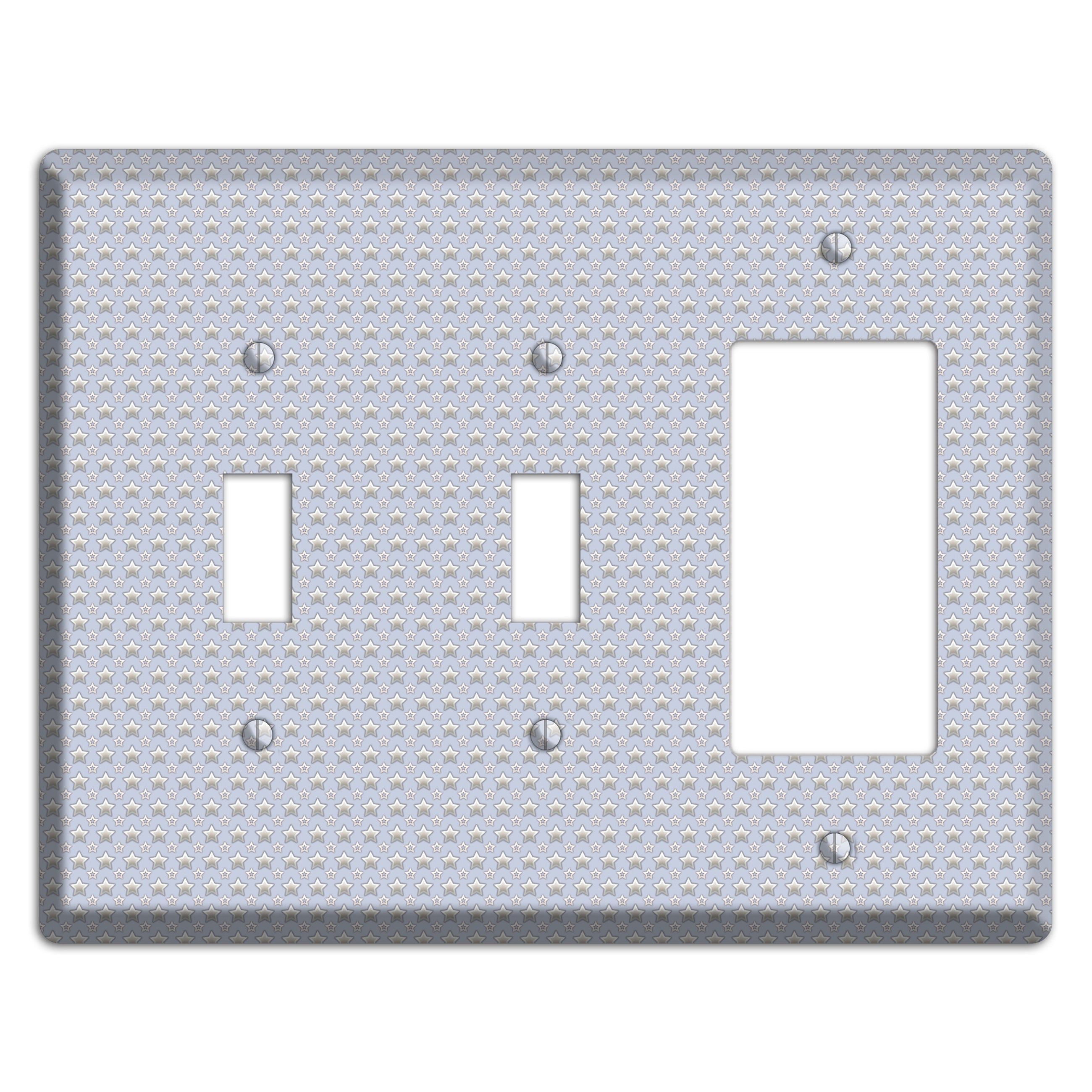 Grey Stars 2 Toggle / Rocker Wallplate