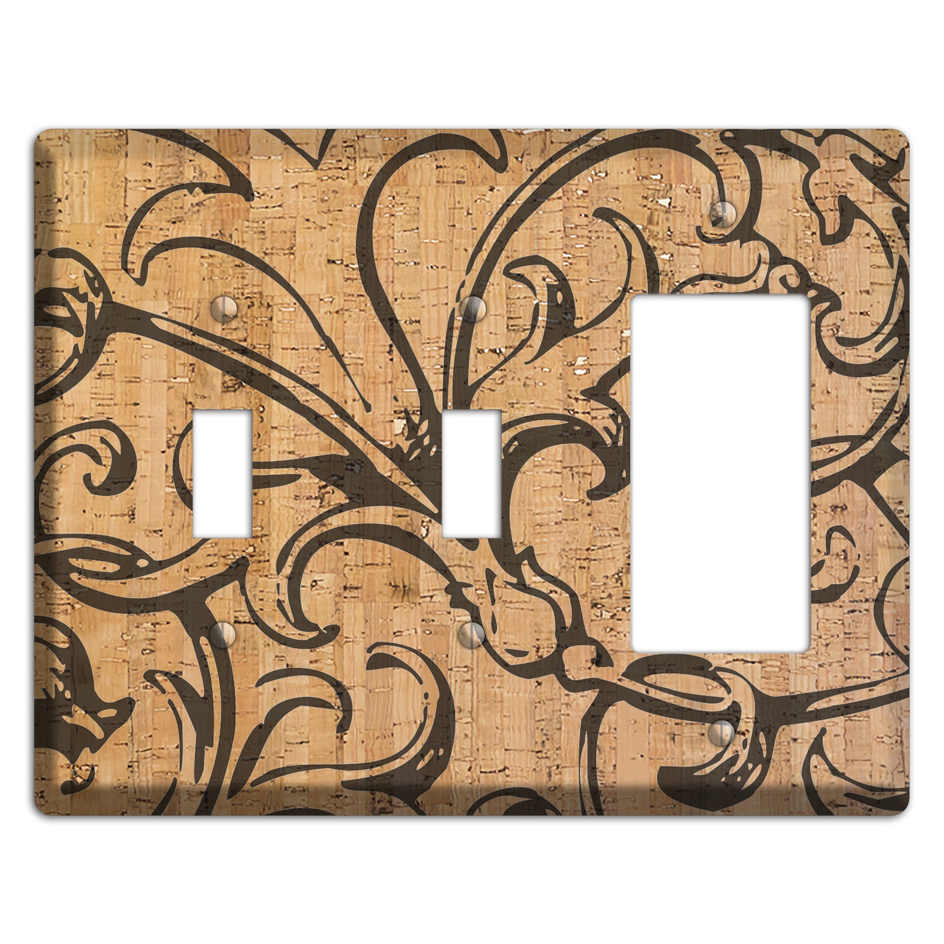 Victorian Cork 2 Toggle / Rocker Wallplate