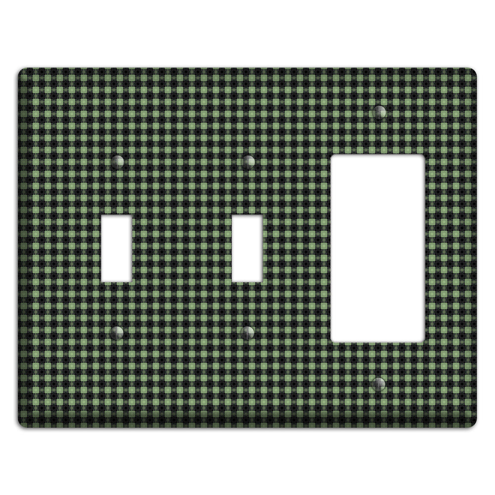 Multi Green Basket Check 2 Toggle / Rocker Wallplate