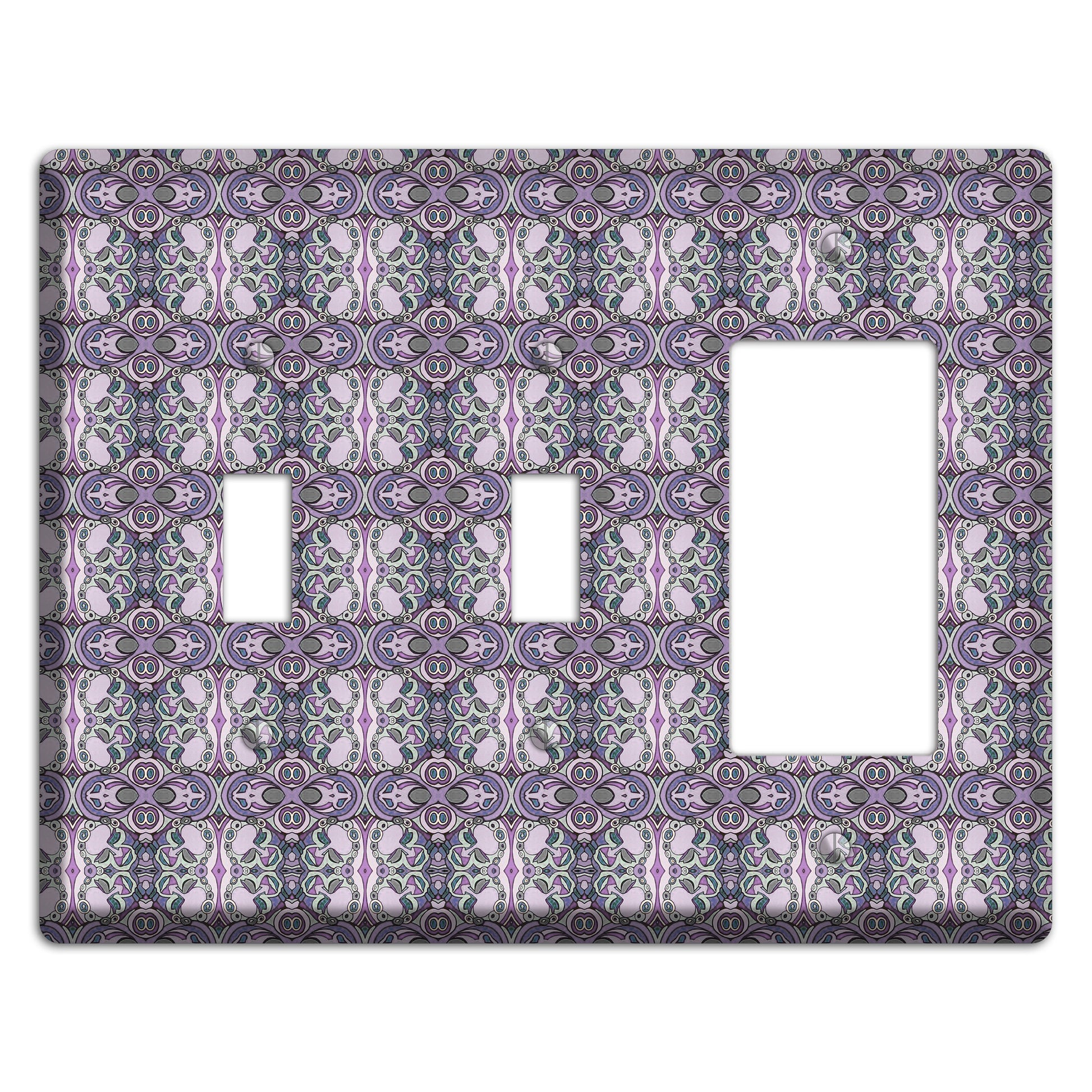 Pink Purple Sage Tapestry 2 Toggle / Rocker Wallplate