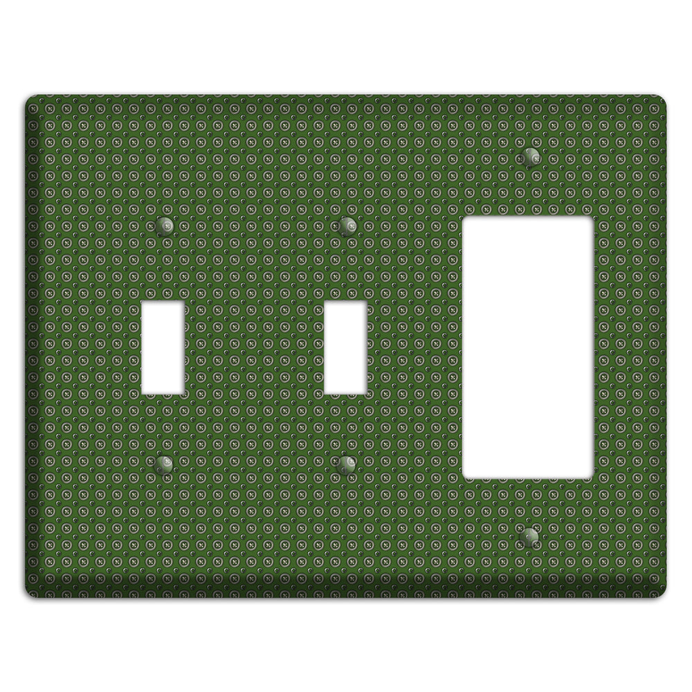 Green Concentric Dots 2 Toggle / Rocker Wallplate