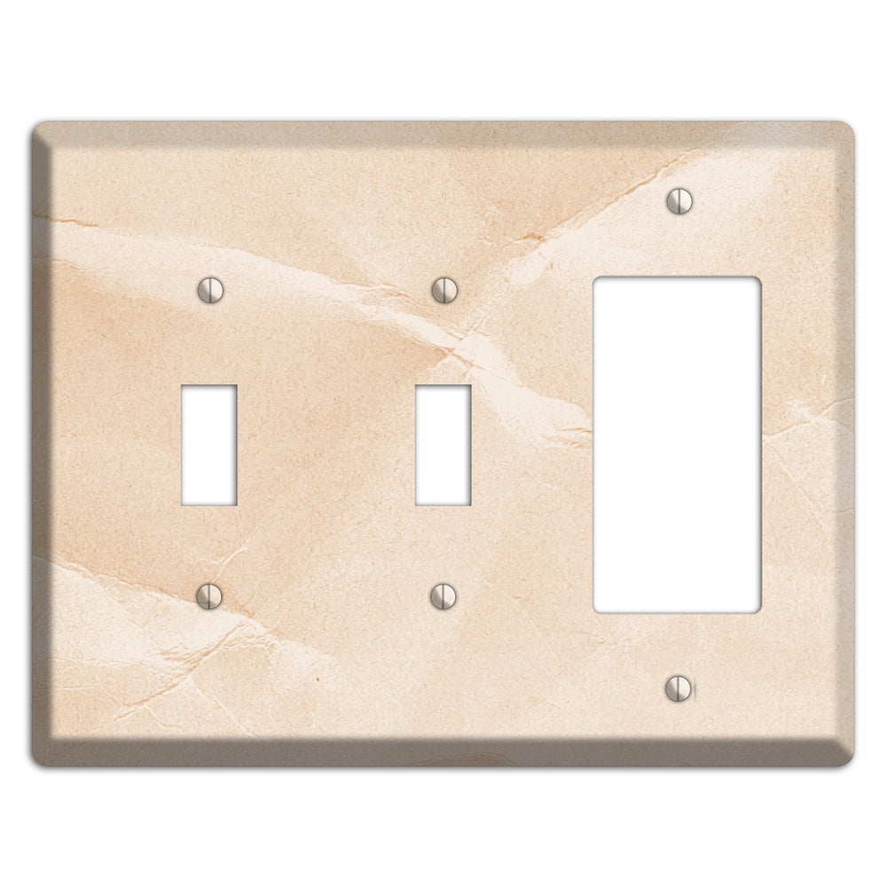 Almond Neutral Texture 2 Toggle / Rocker Wallplate