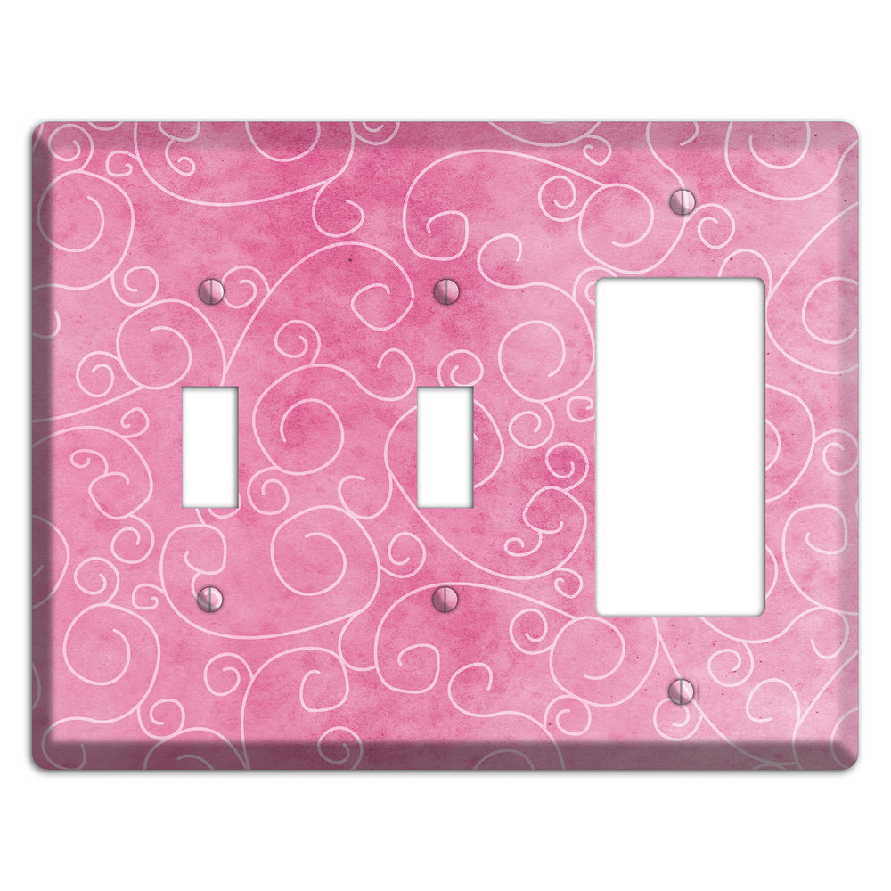 Kobi Pink Texture 2 Toggle / Rocker Wallplate