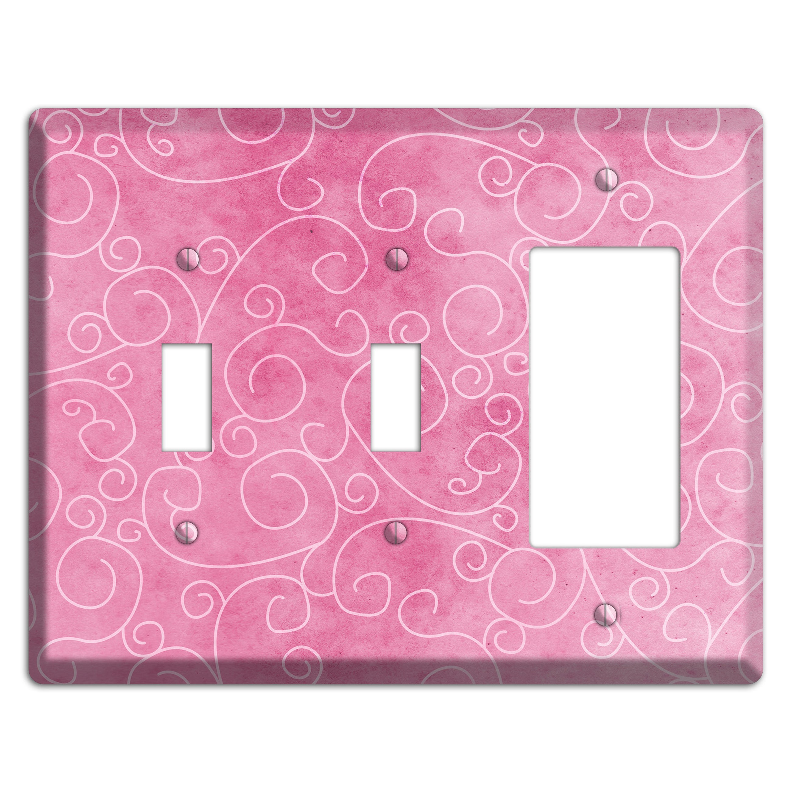 Kobi Pink Texture 2 Toggle / Rocker Wallplate