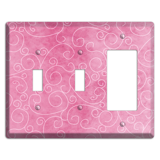 Kobi Pink Texture 2 Toggle / Rocker Wallplate
