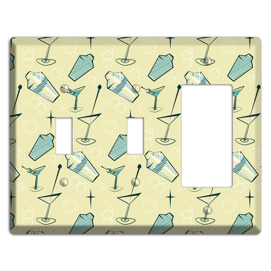 Retro Cocktails Lime 2 Toggle / Rocker Wallplate
