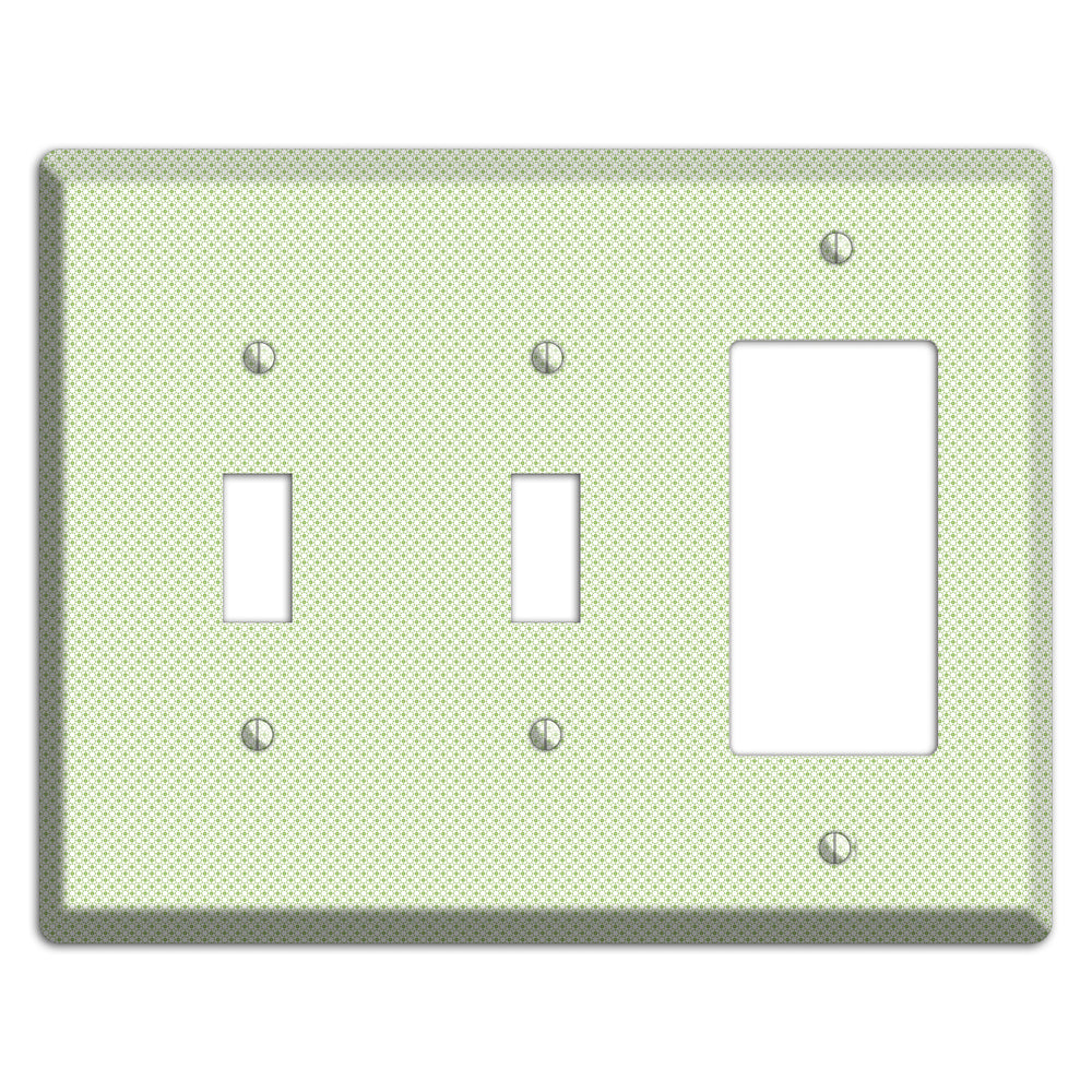 Light Green Tiny Geometric 2 Toggle / Rocker Wallplate