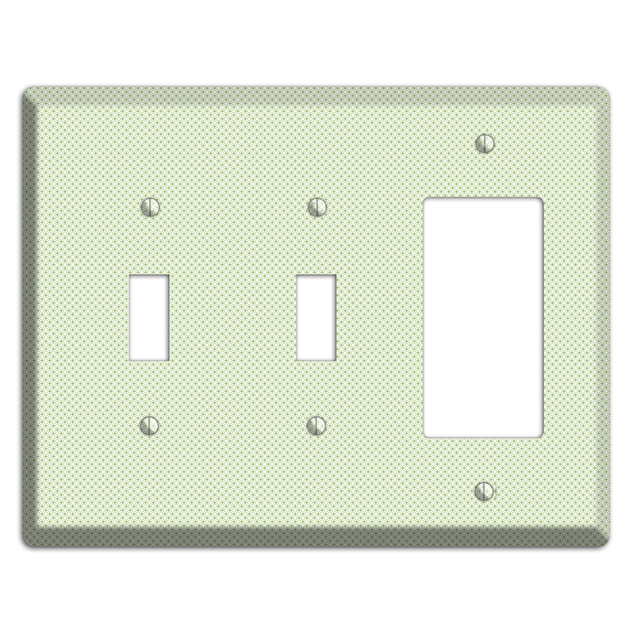 Light Green Tiny Geometric 2 Toggle / Rocker Wallplate