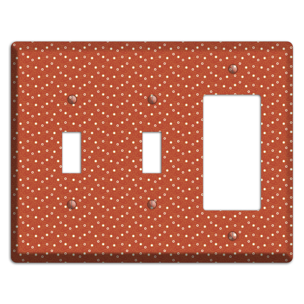 Tiny Red Vine Floral 2 Toggle / Rocker Wallplate
