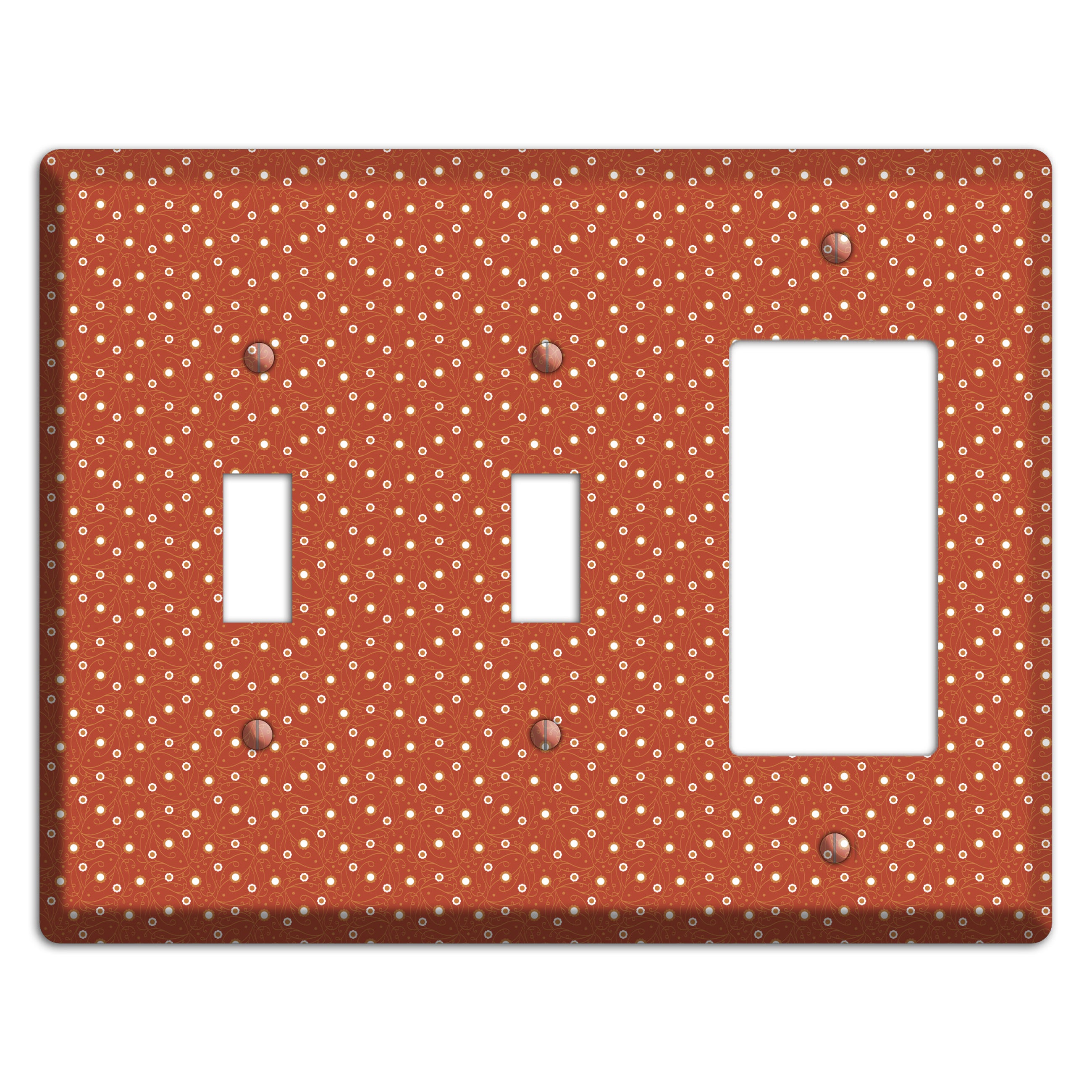 Tiny Red Vine Floral 2 Toggle / Rocker Wallplate