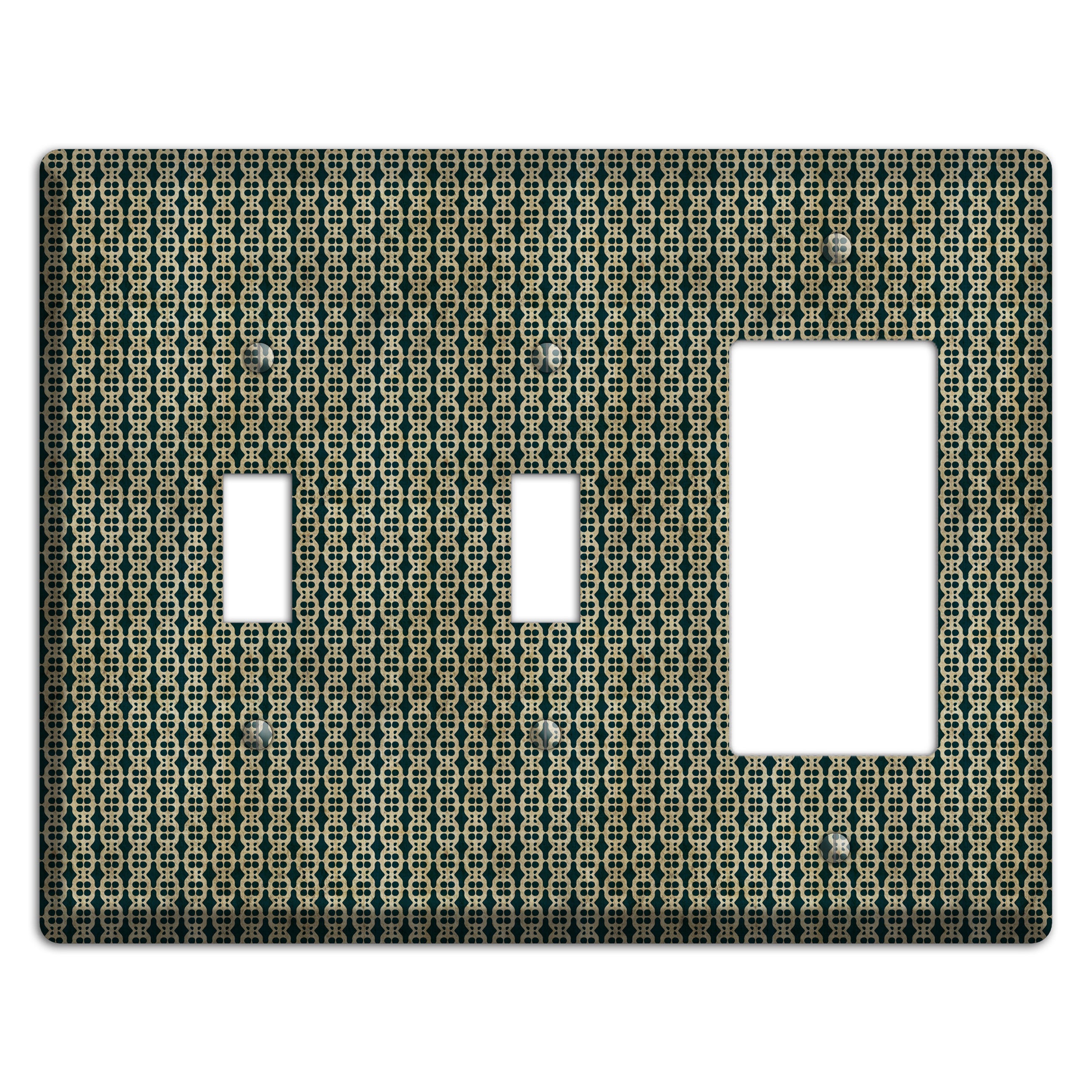 Dark Green Grunge Tiny Tiled Tapestry 3 2 Toggle / Rocker Wallplate