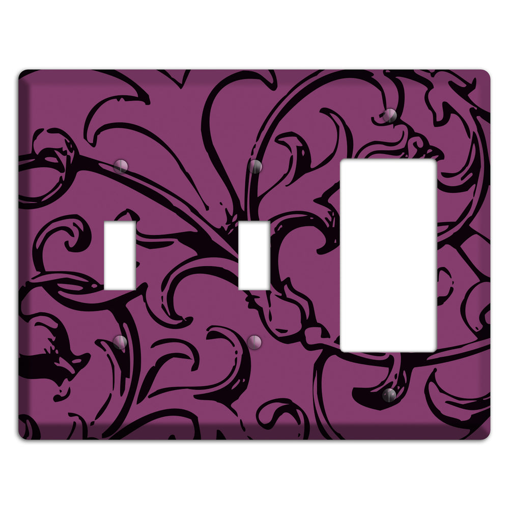 Victorian Fuschia 2 Toggle / Rocker Wallplate