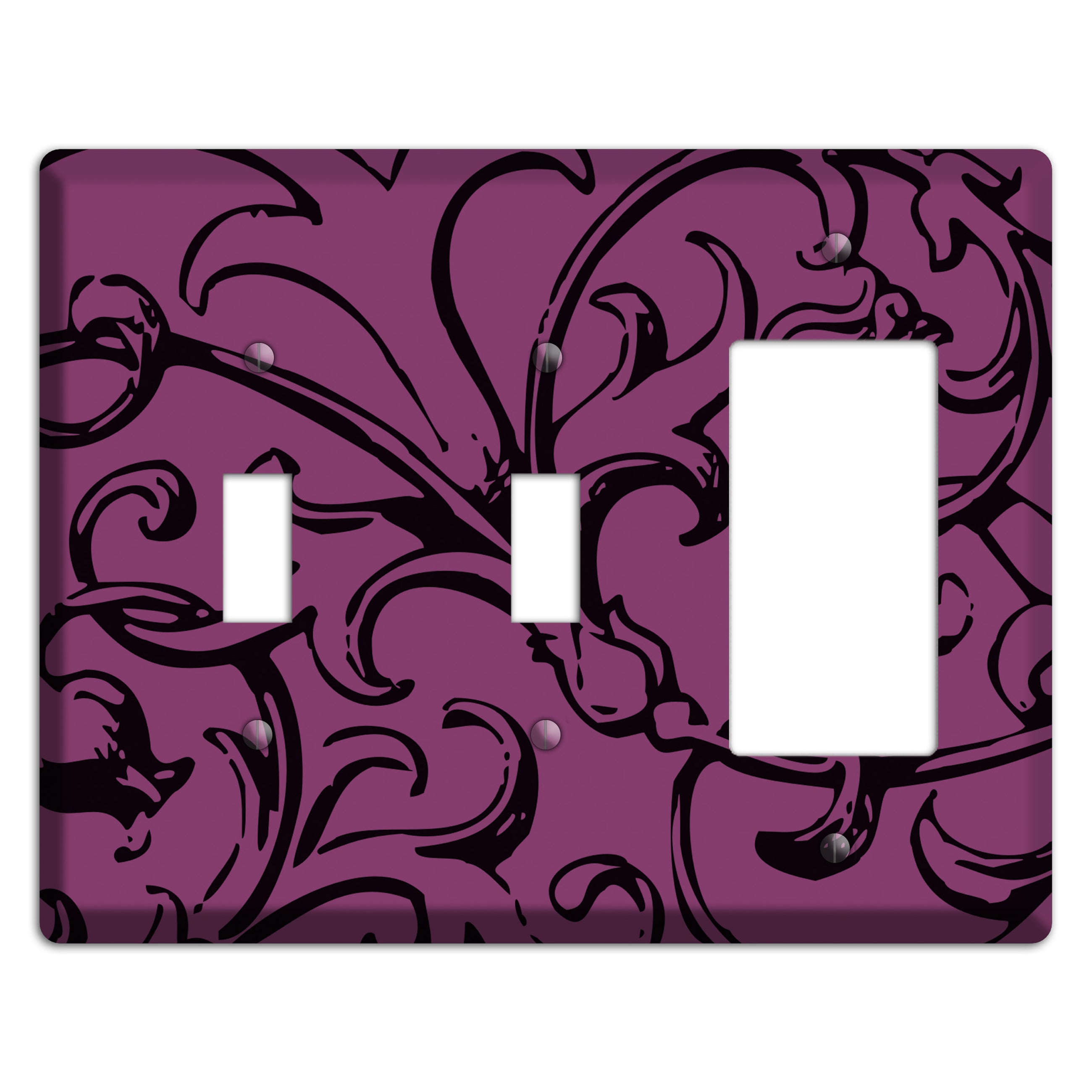 Victorian Fuschia 2 Toggle / Rocker Wallplate