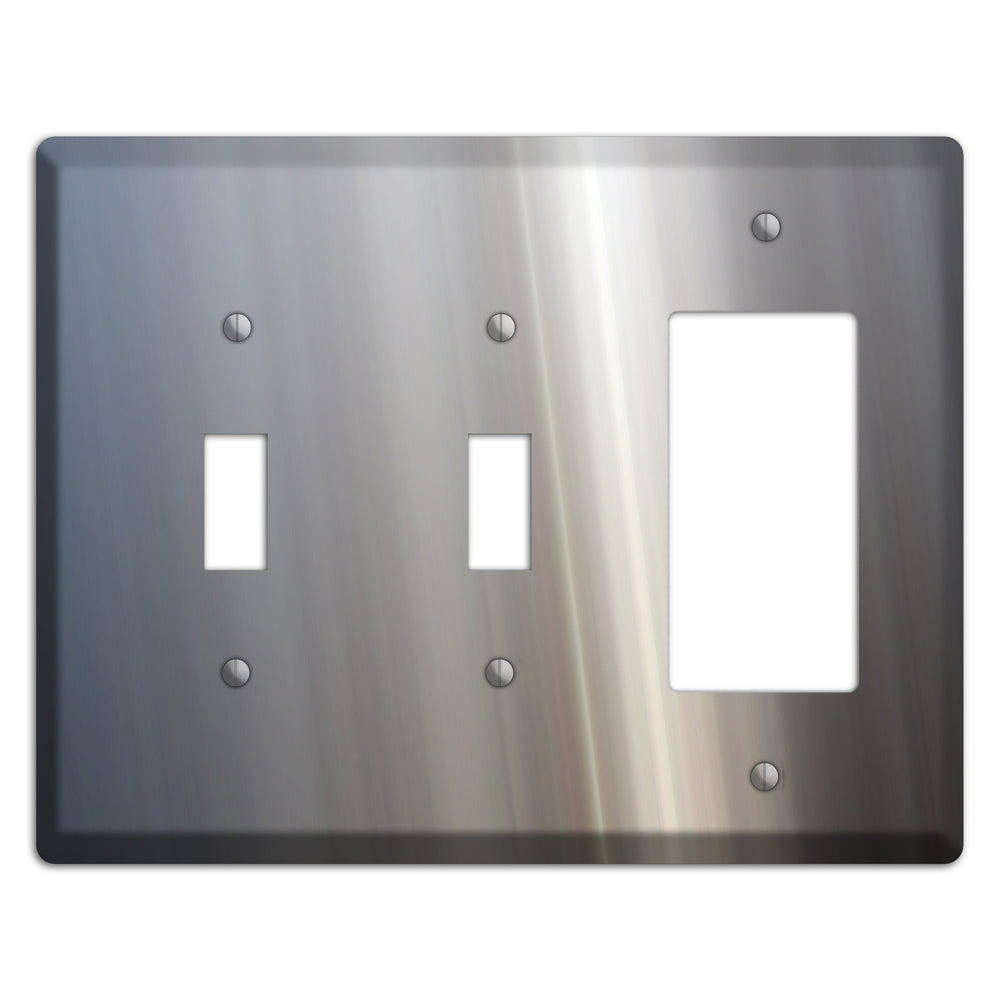 White with Blue Retro Burst 2 Toggle / Rocker Wallplate