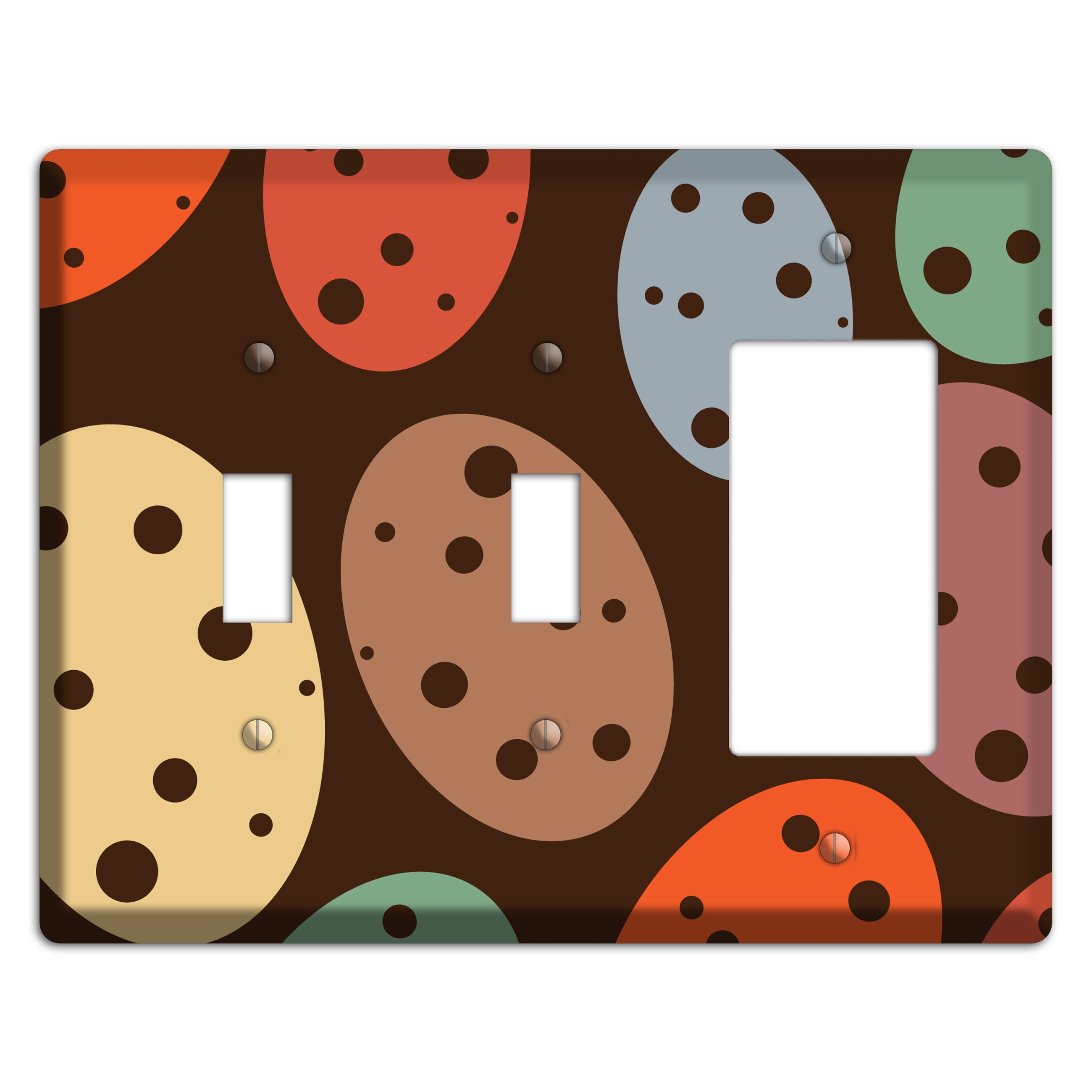 Brown Eggs 2 Toggle / Rocker Wallplate