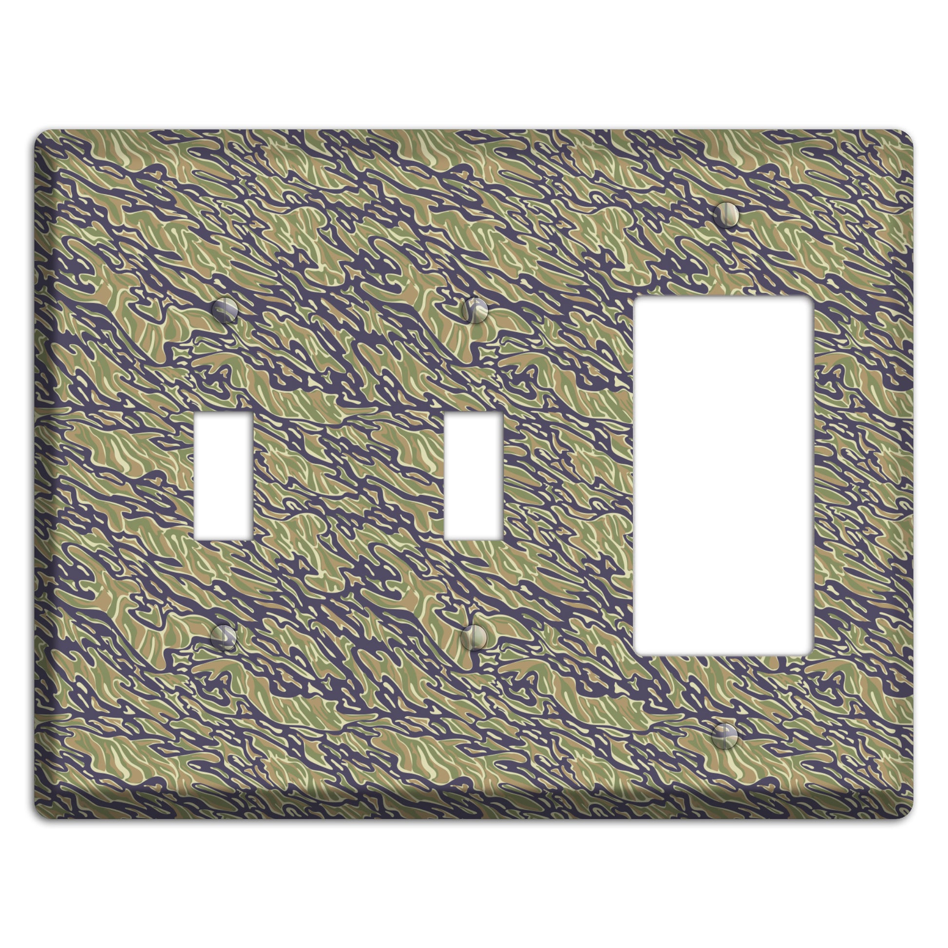 Vietnam Tiger 2 Camo 2 Toggle / Rocker Wallplate