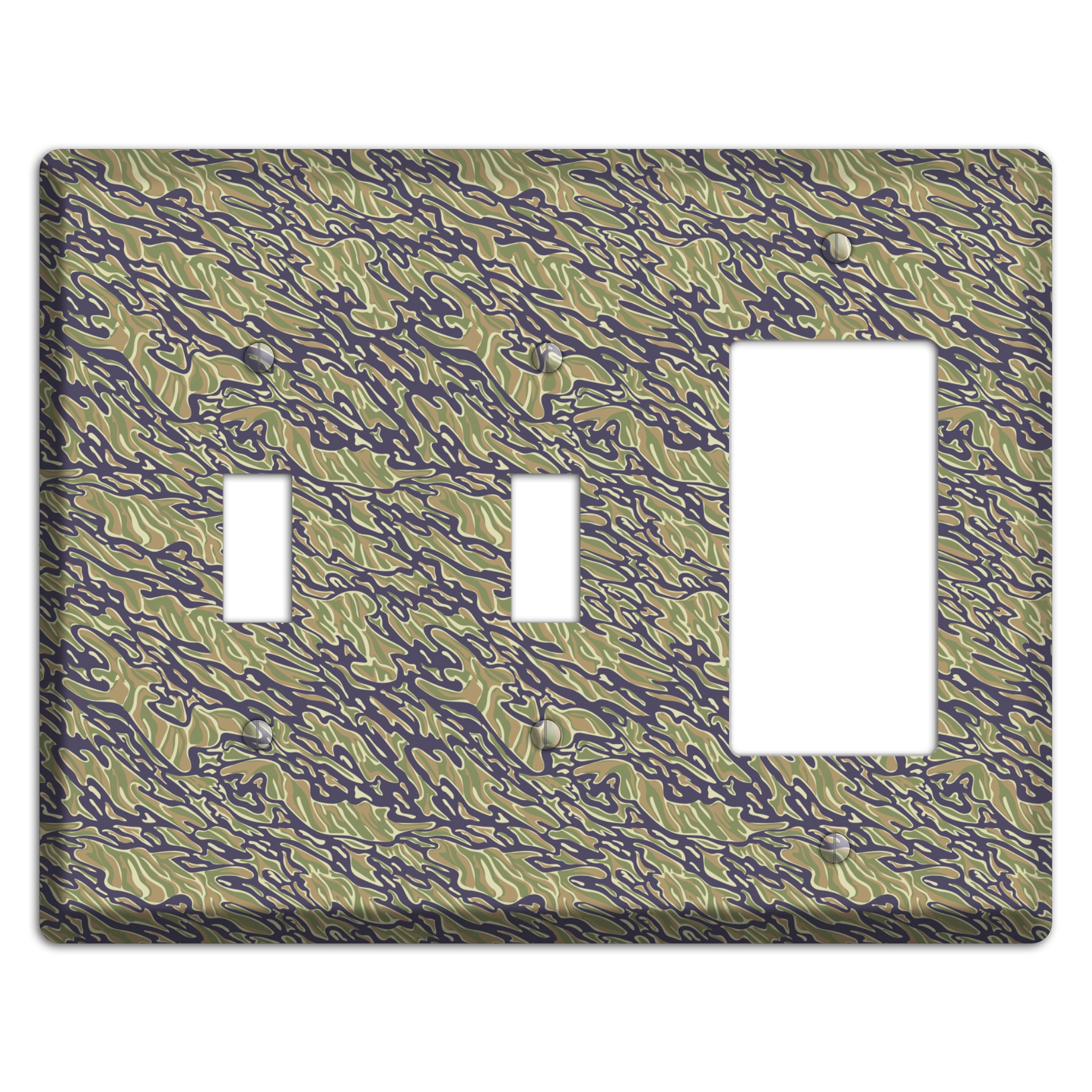 Vietnam Tiger 2 Camo 2 Toggle / Rocker Wallplate
