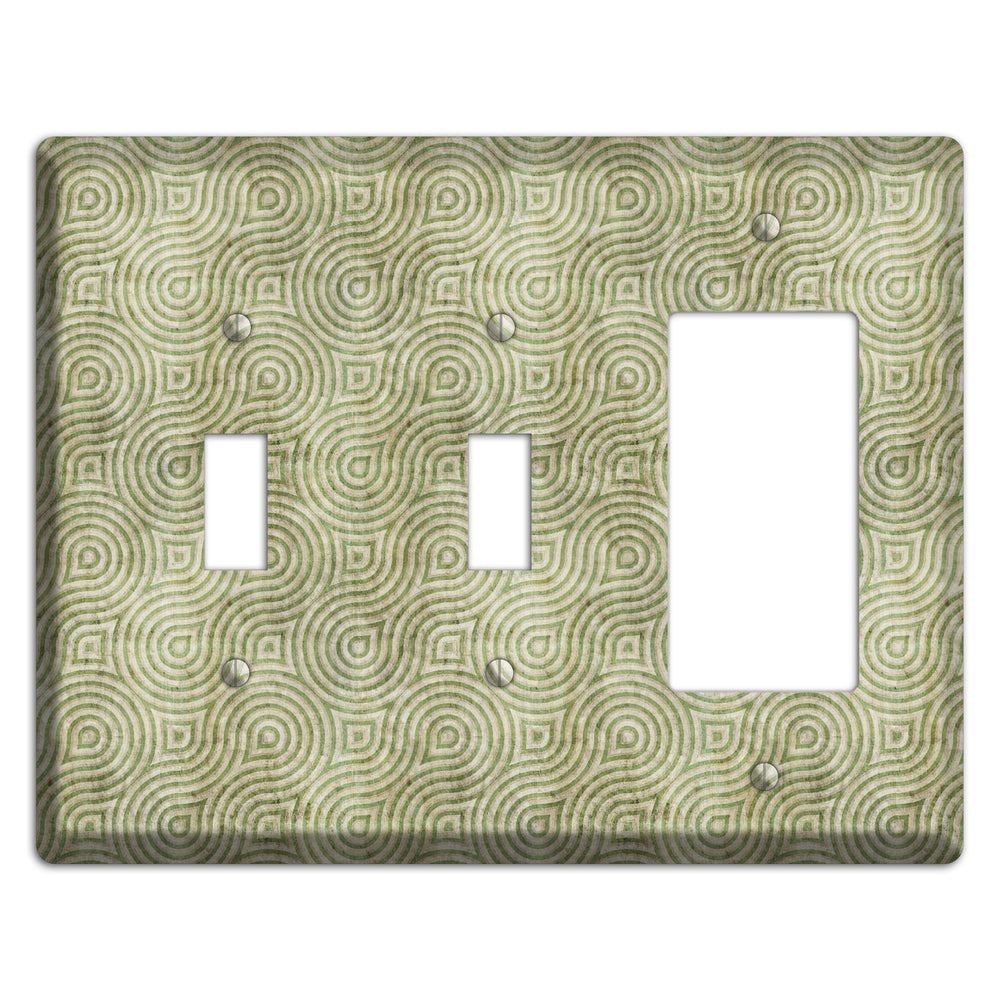 Light Green Swirl 2 Toggle / Rocker Wallplate