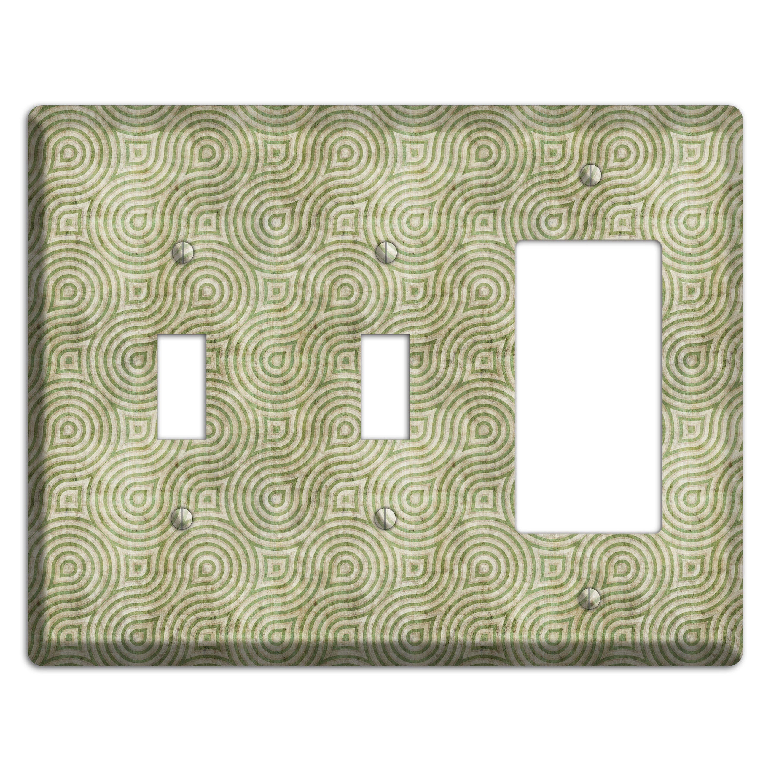 Light Green Swirl 2 Toggle / Rocker Wallplate