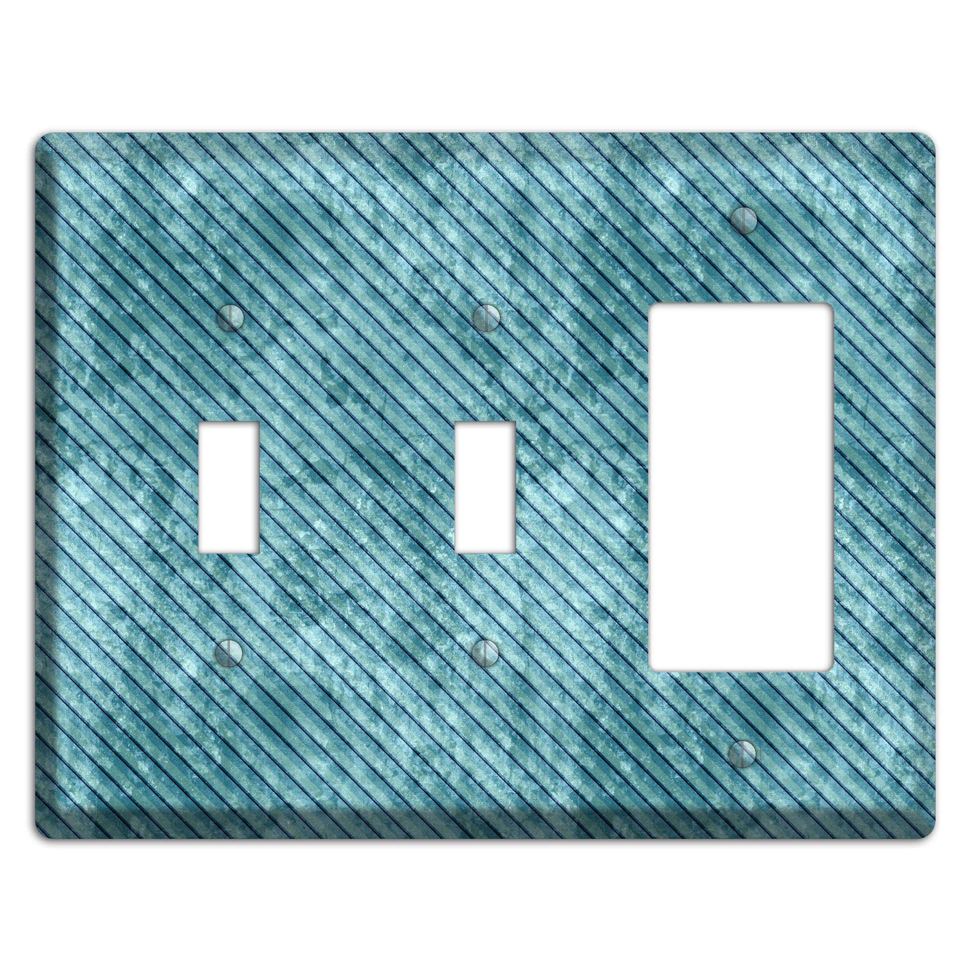 Turquoise Denim 2 Toggle / Rocker Wallplate