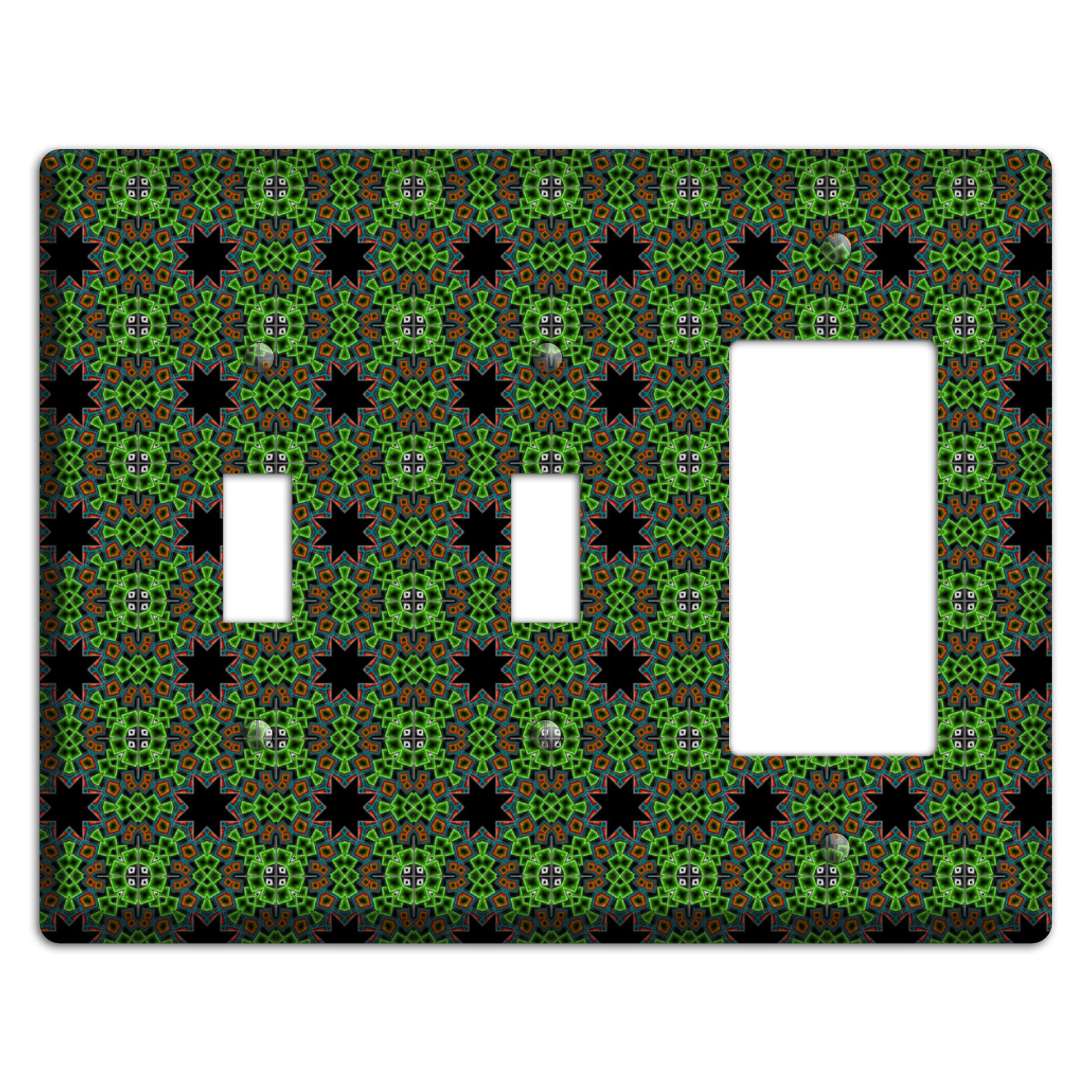 Green Foulard 2 2 Toggle / Rocker Wallplate