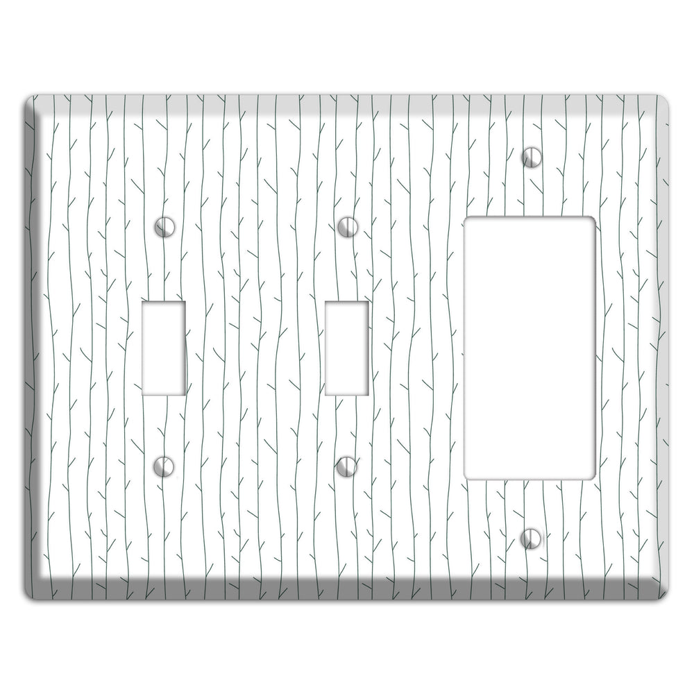 Leaves Style D 2 Toggle / Rocker Wallplate