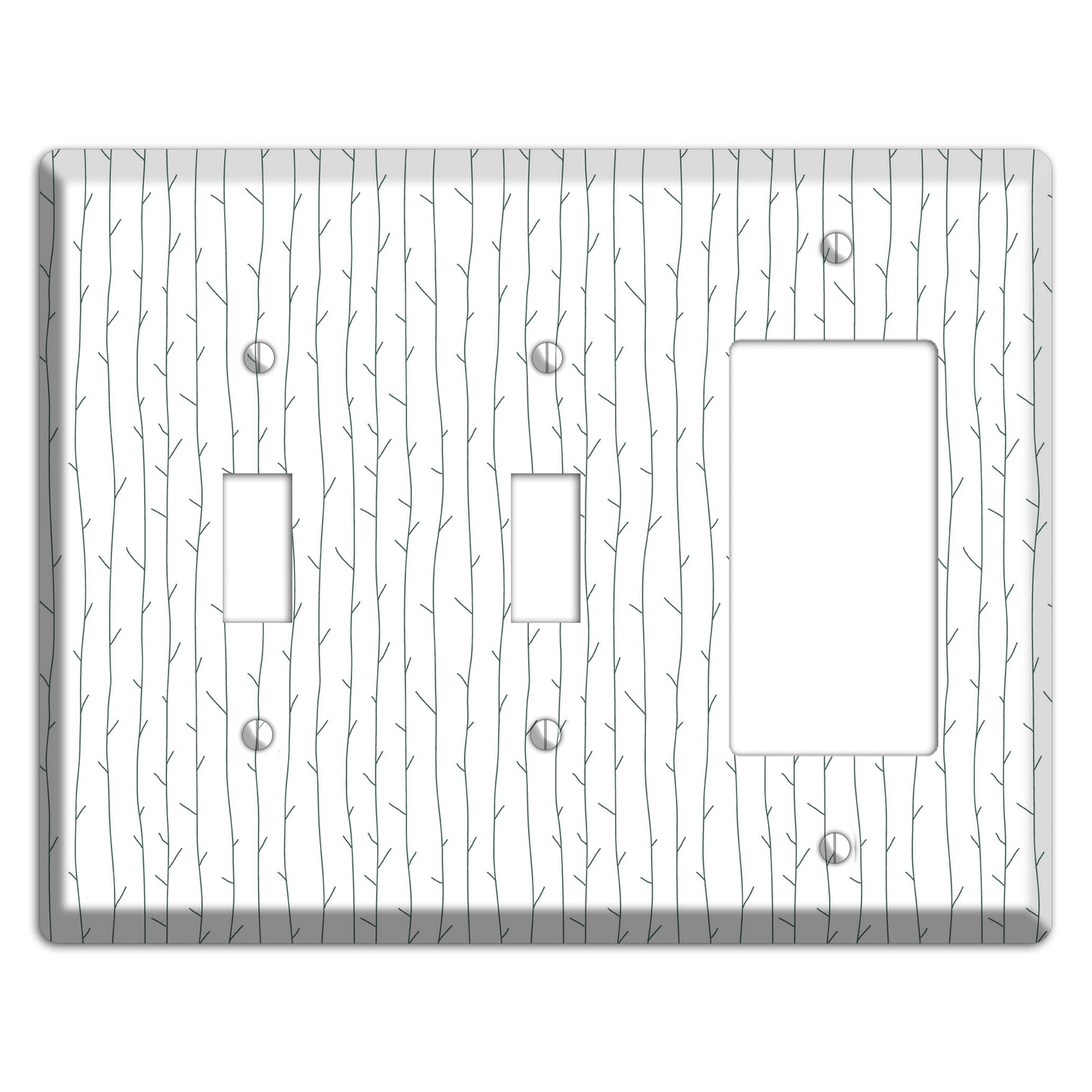 Leaves Style D 2 Toggle / Rocker Wallplate