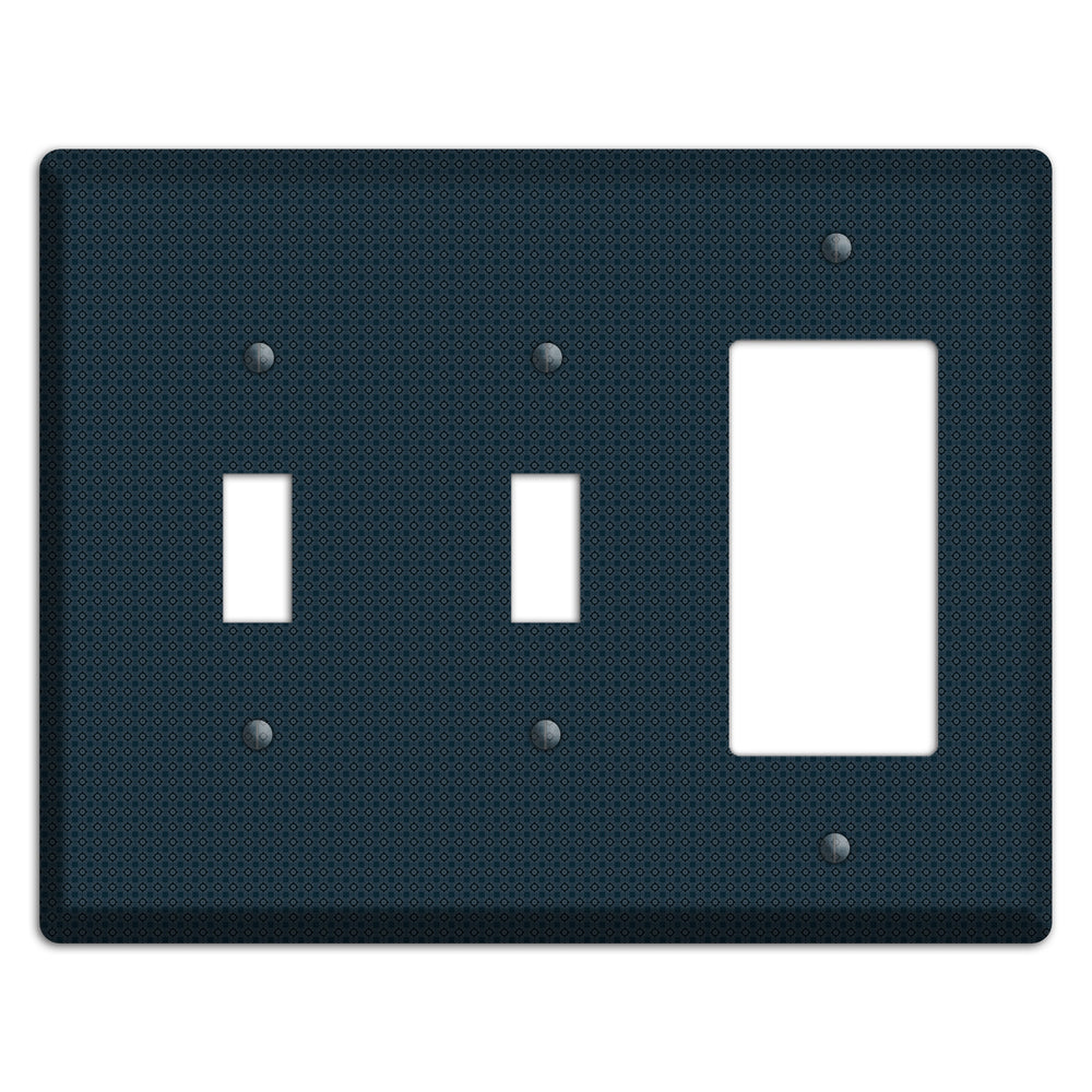 Navy Foulard 2 Toggle / Rocker Wallplate