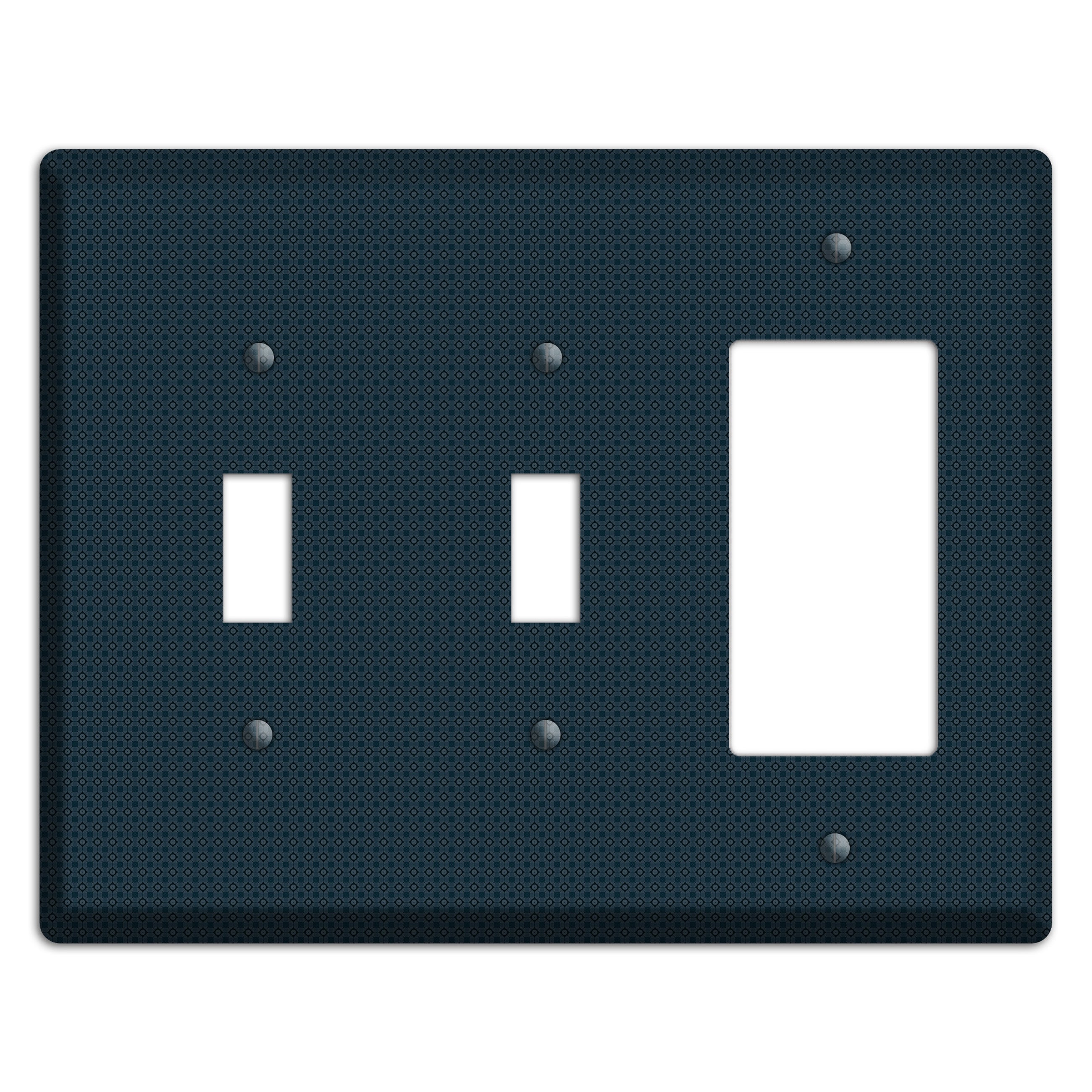 Navy Foulard 2 Toggle / Rocker Wallplate