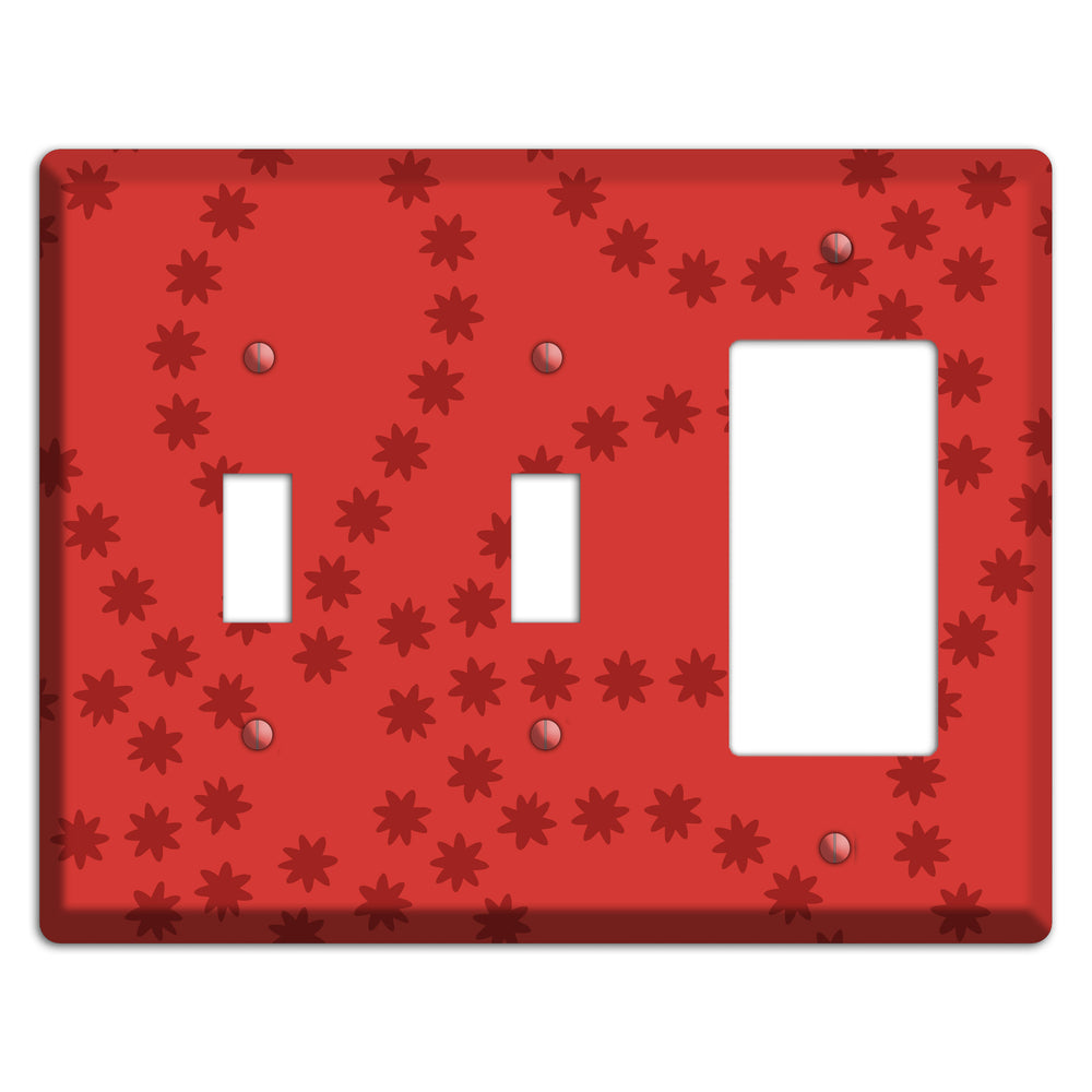 Multi Red Constellation 2 Toggle / Rocker Wallplate