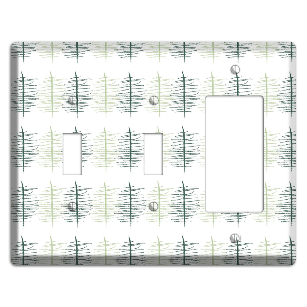 Leaves Style B 2 Toggle / Rocker Wallplate