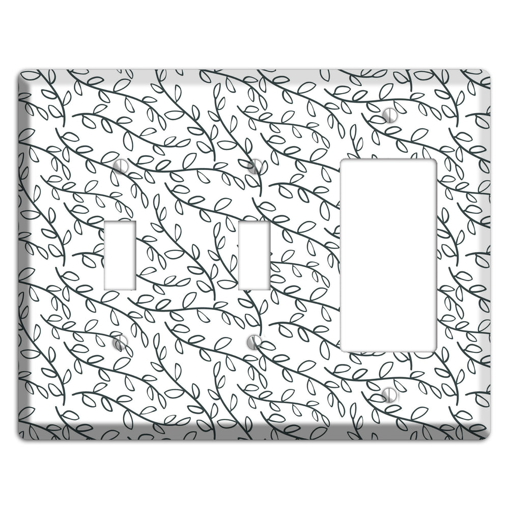 Leaves Style O 2 Toggle / Rocker Wallplate