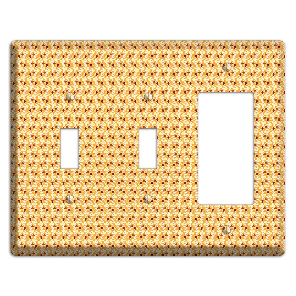 Tiny Yellow Teardrop Vine 2 Toggle / Rocker Wallplate