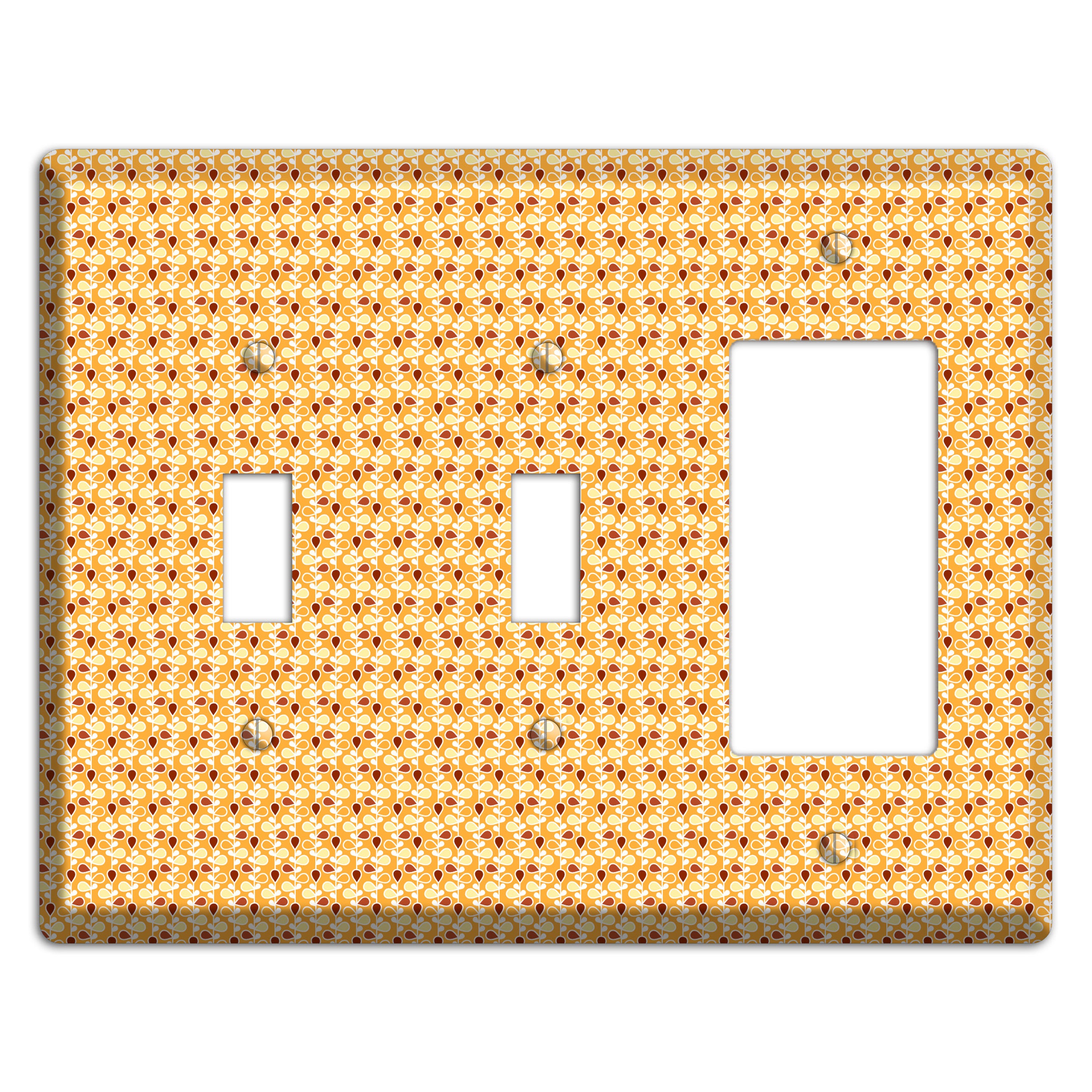 Tiny Yellow Teardrop Vine 2 Toggle / Rocker Wallplate