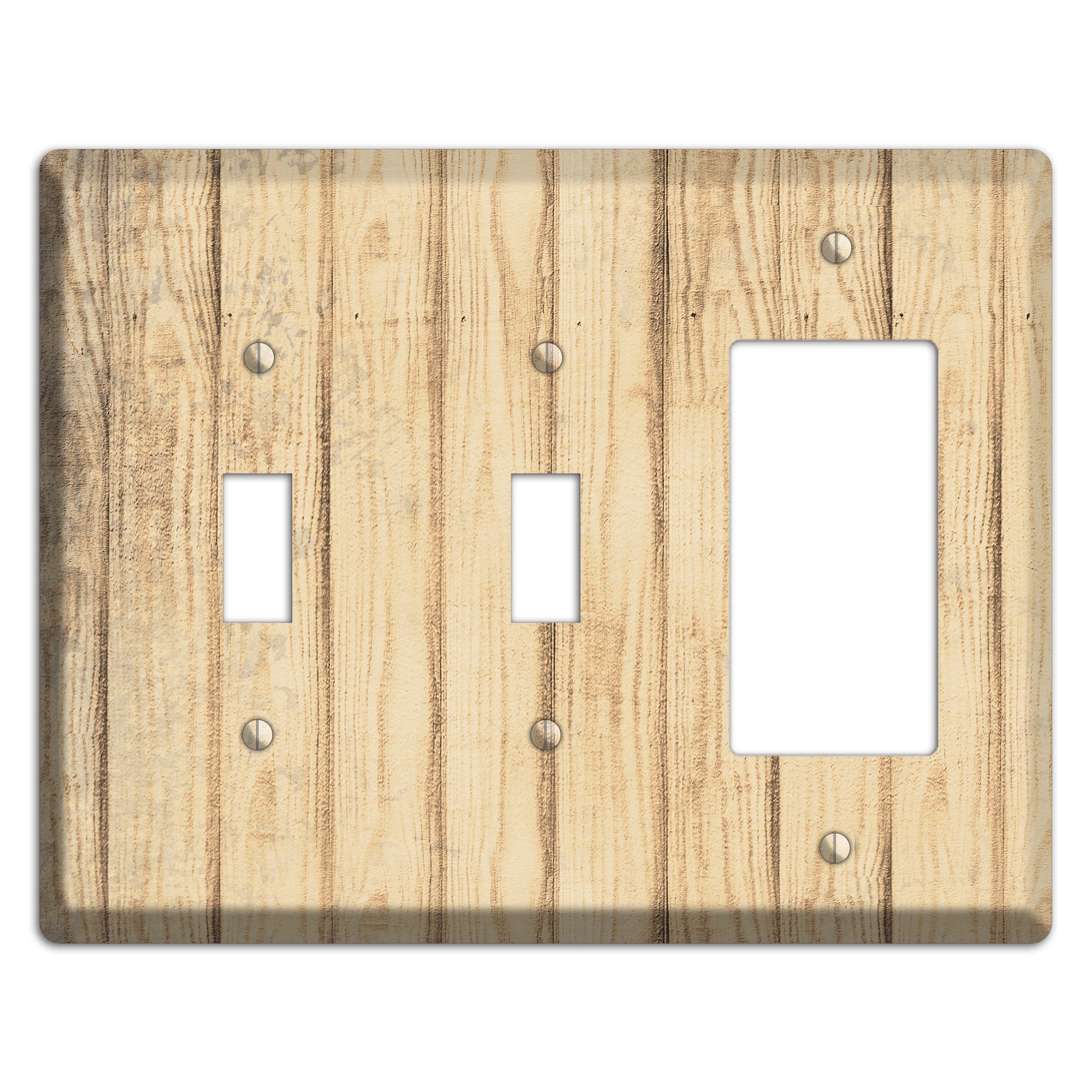 Hampton Weathered Wood 2 Toggle / Rocker Wallplate