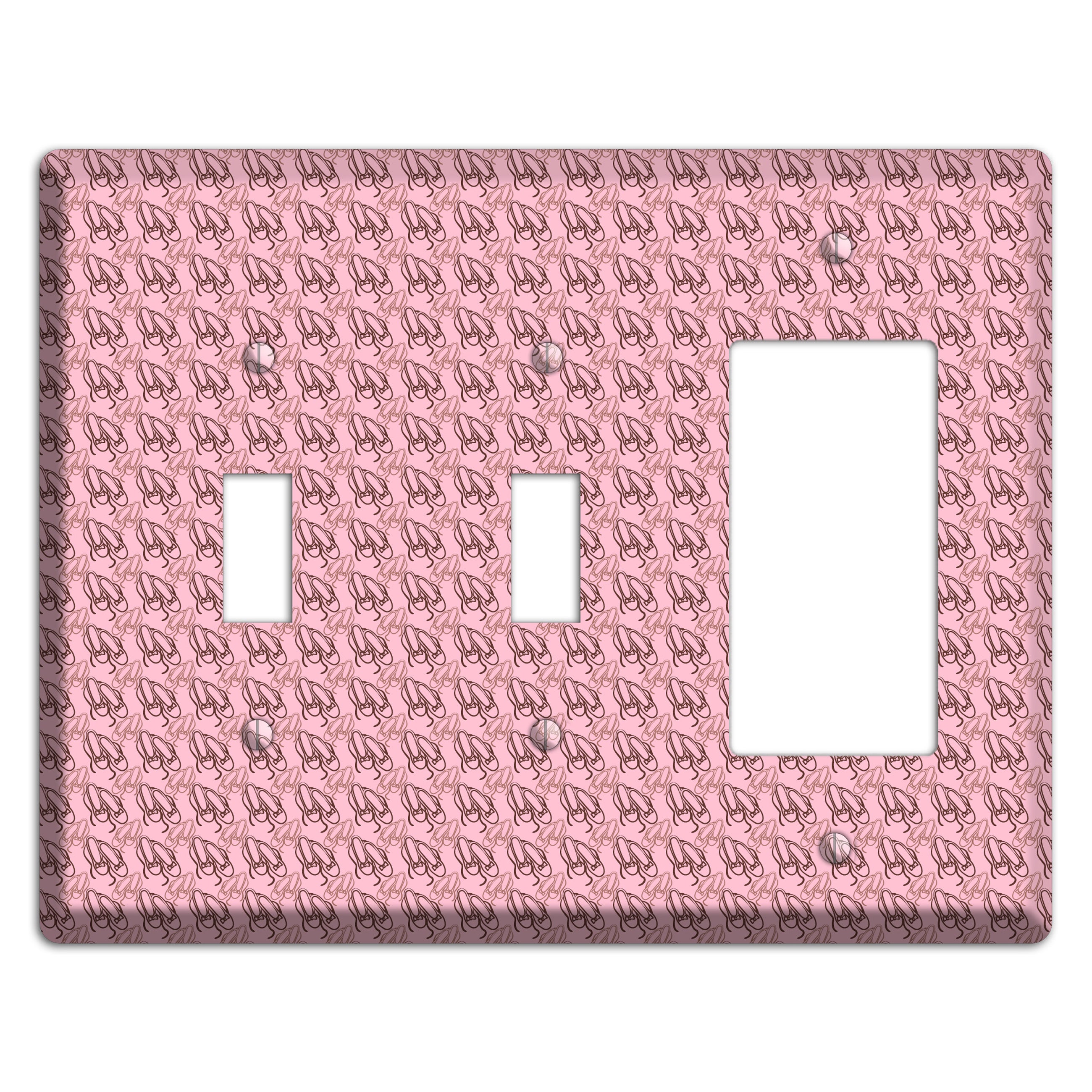 Pink Ballet Slippers 2 Toggle / Rocker Wallplate