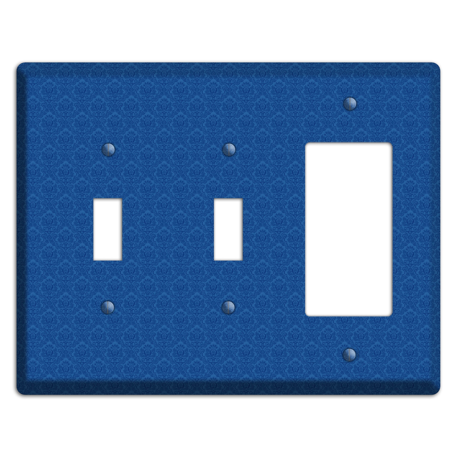 Blue Cartouche 2 Toggle / Rocker Wallplate