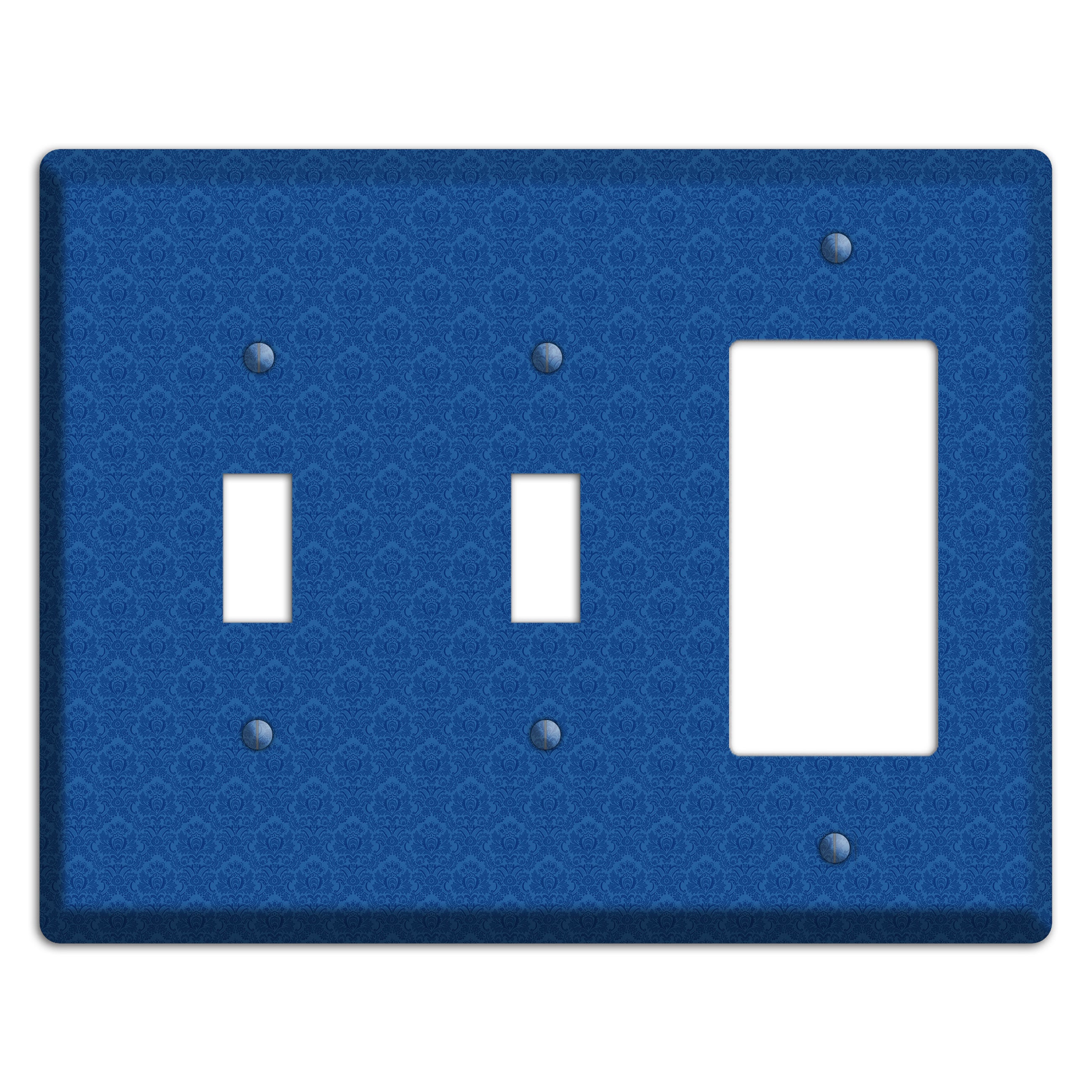 Blue Cartouche 2 Toggle / Rocker Wallplate